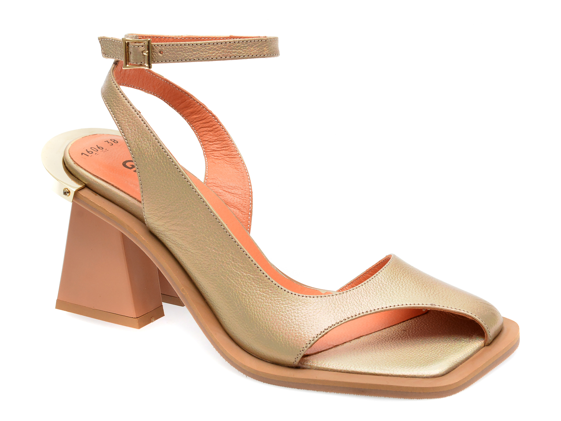 Sandale GRYXX aurii, 2911606, din piele naturala 1 Sandale GRYXX aurii