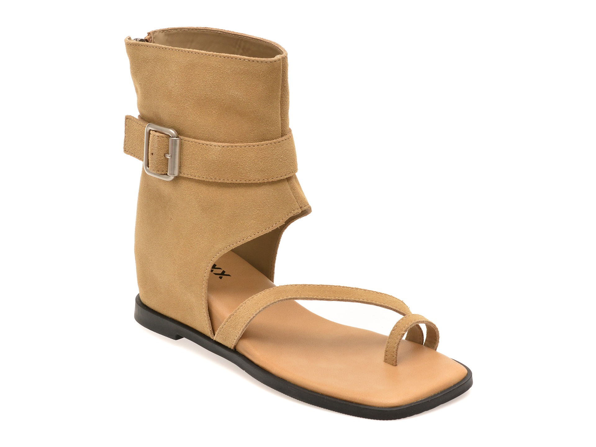 Sandale GRYXX bej, 1213, din piele intoarsa 1 Sandale GRYXX bej
