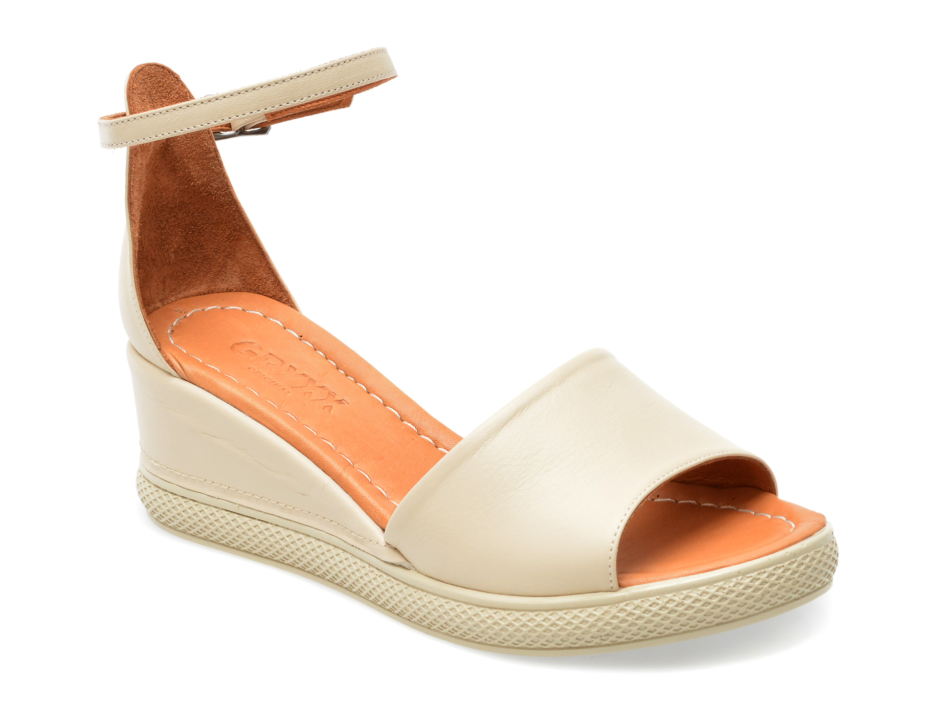 Sandale GRYXX bej, 2038, din piele naturala 1 Sandale GRYXX bej