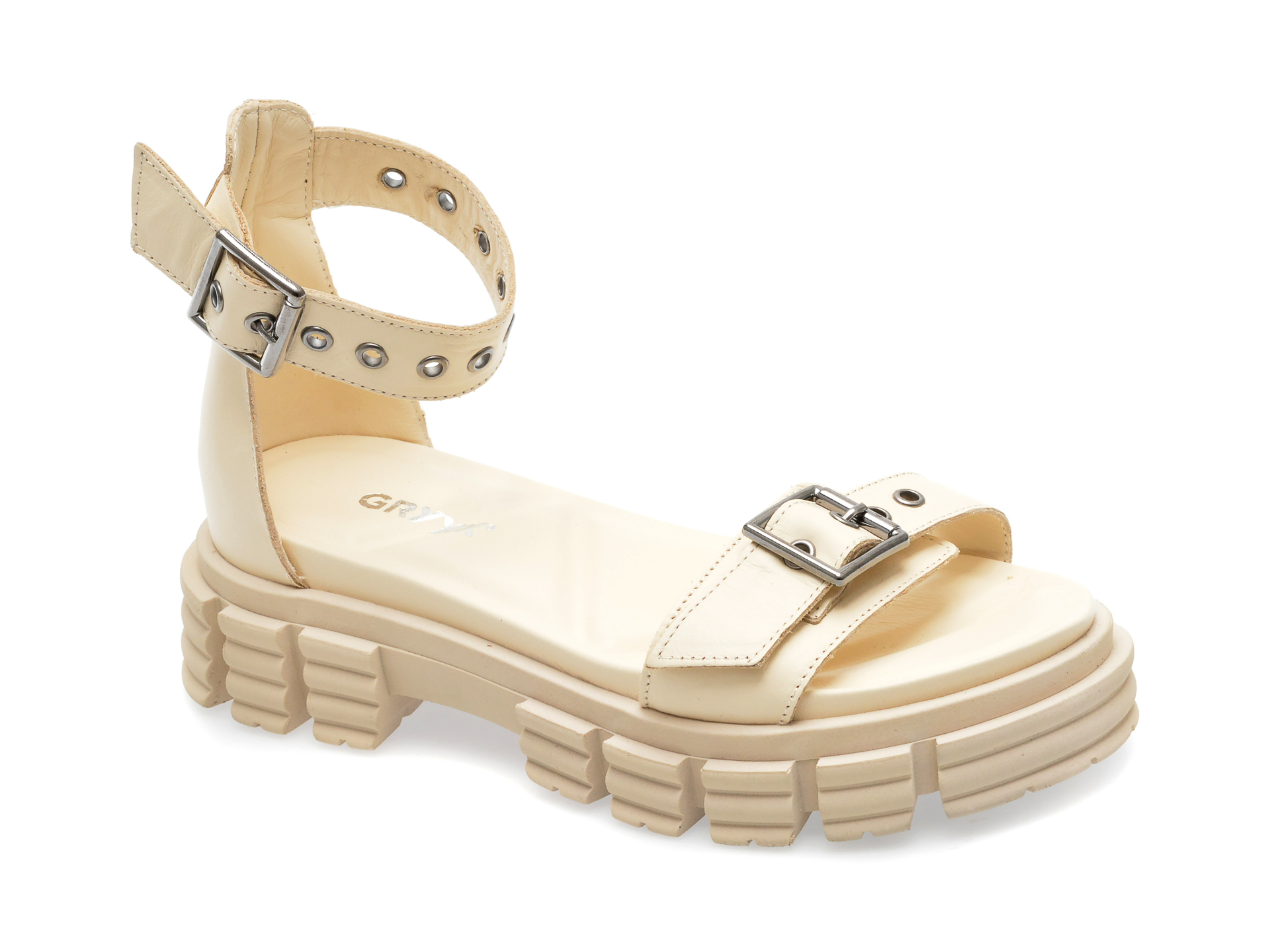 Sandale GRYXX bej, 543B036, din piele naturala 1 Sandale GRYXX bej