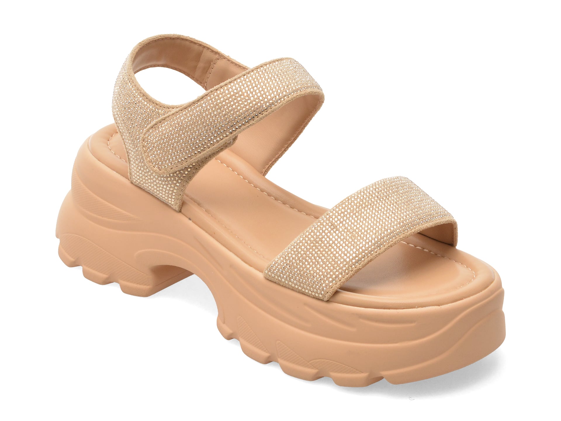 Sandale GRYXX bej, 57117, din material textil 1 Sandale GRYXX bej