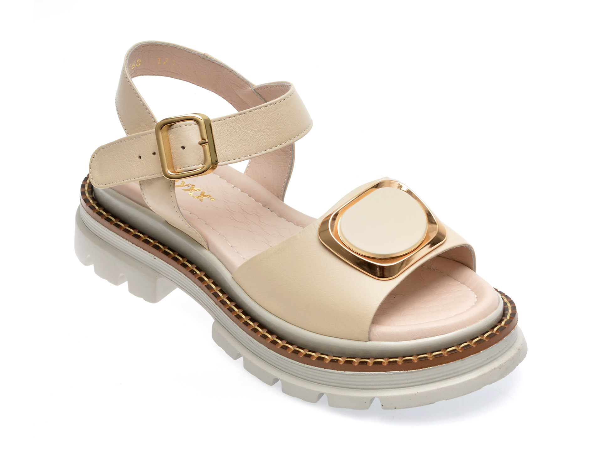 Sandale GRYXX bej, 62760, din piele naturala 1 Sandale GRYXX bej