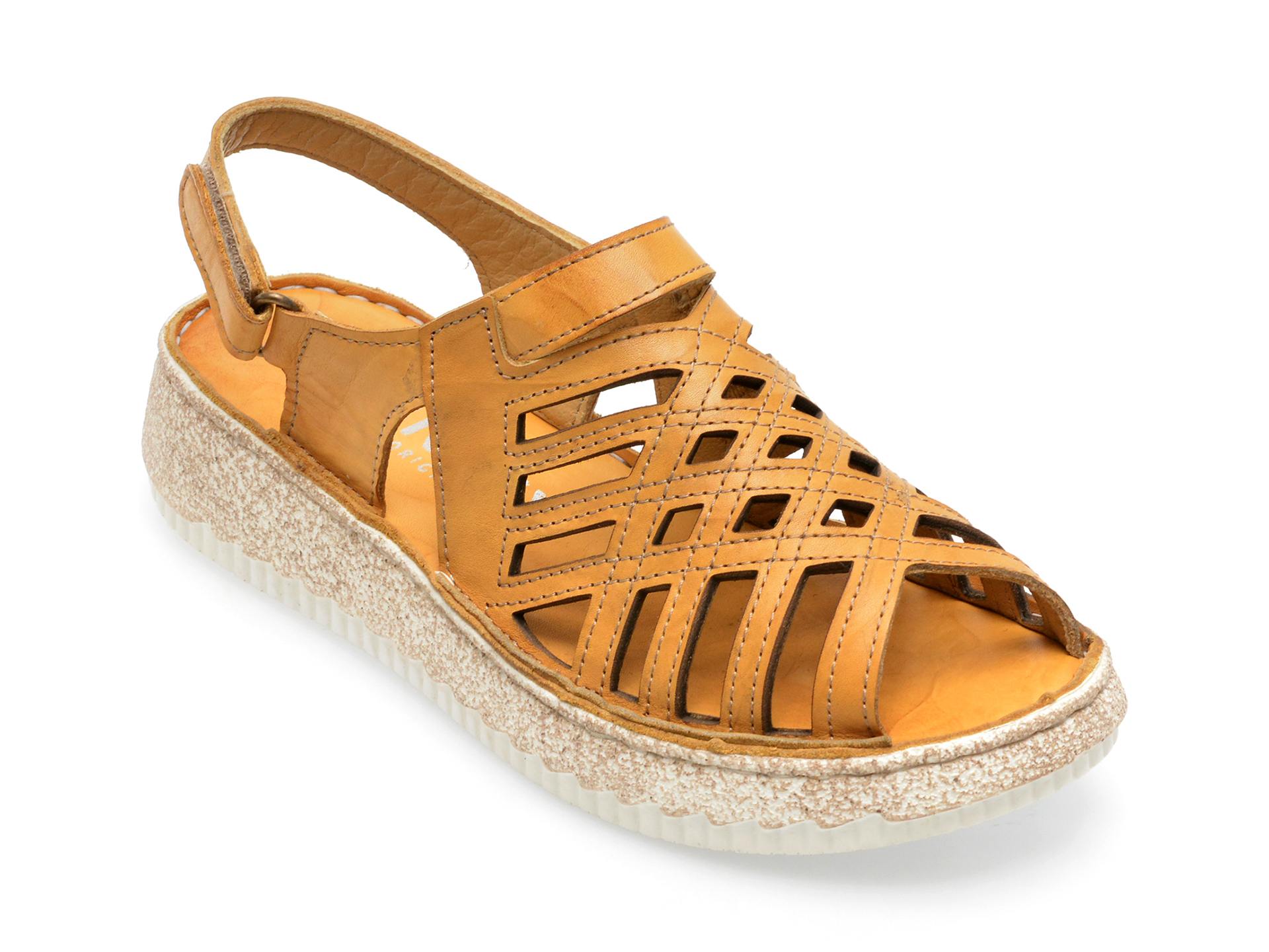 Sandale GRYXX galbene, 1860, din piele naturala 1 Sandale GRYXX galbene