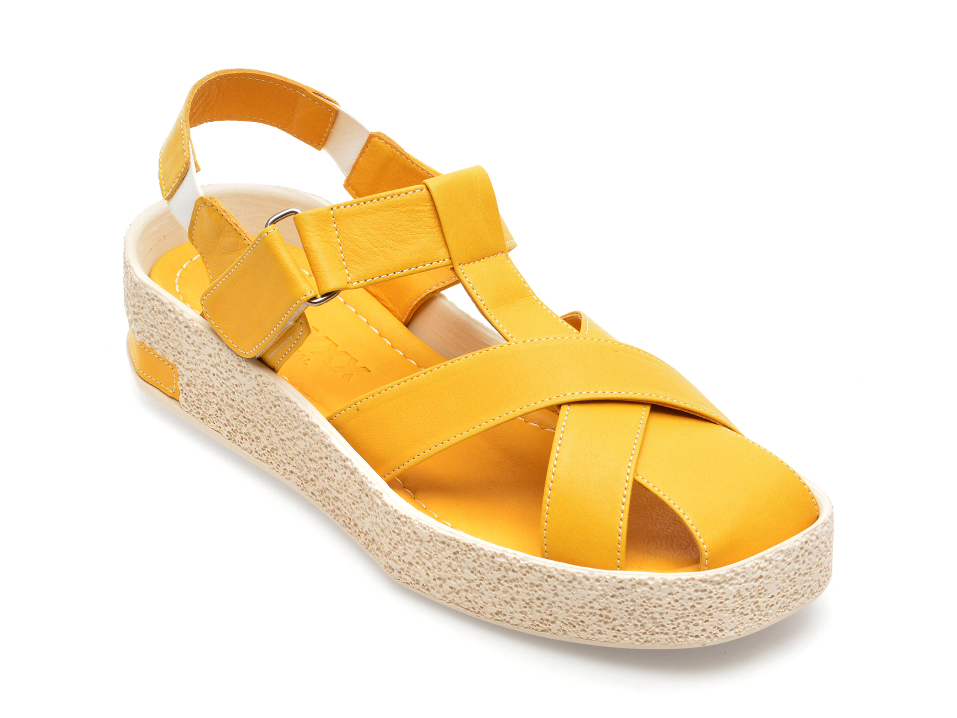 Sandale GRYXX galbene, 22946, din piele naturala 1 Sandale GRYXX galbene