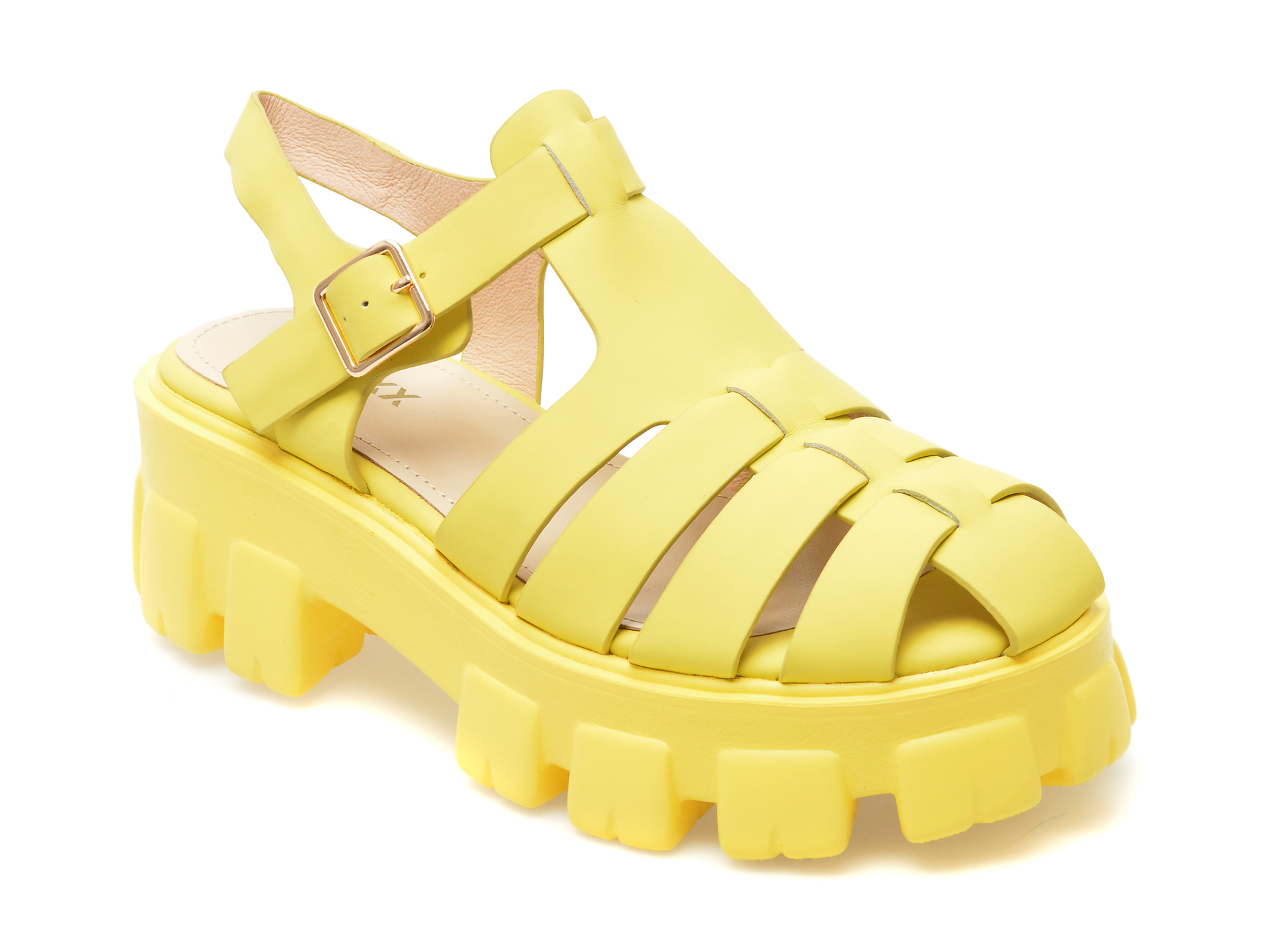 Sandale GRYXX galbene, 2315608, din piele naturala 1 Sandale GRYXX galbene