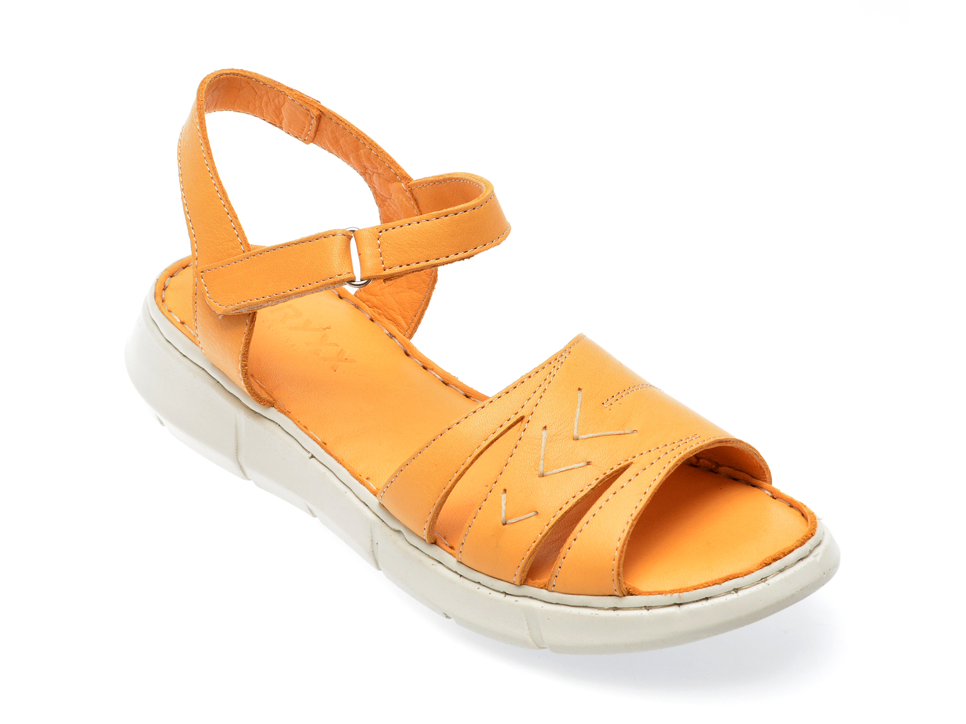 Sandale GRYXX galbene, 2407, din piele naturala 1 Sandale GRYXX galbene