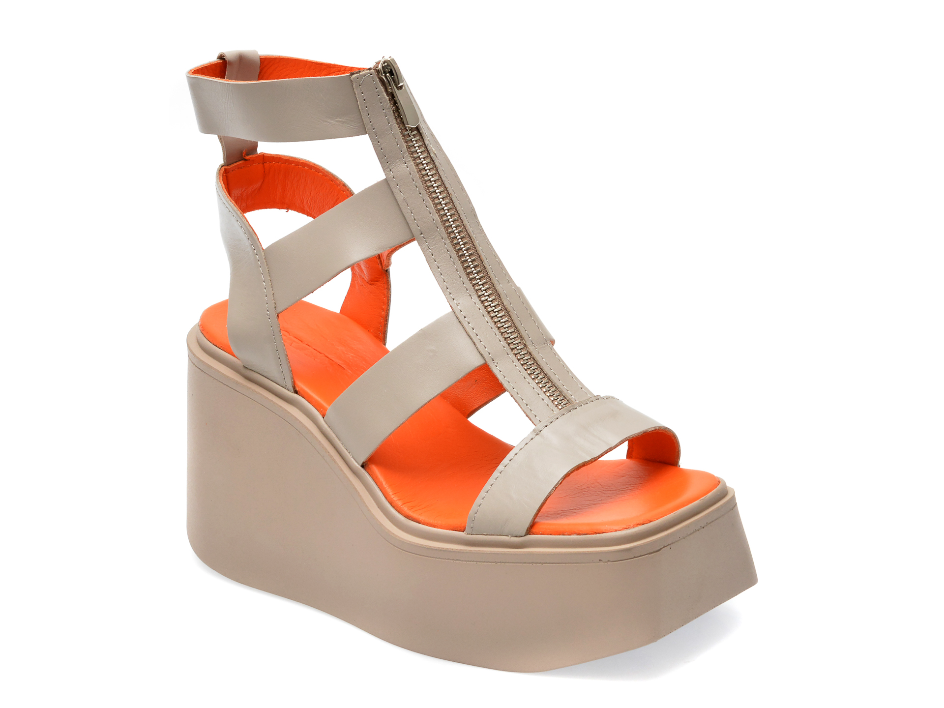 Sandale GRYXX gri, 159160, din piele naturala 1 Sandale GRYXX gri