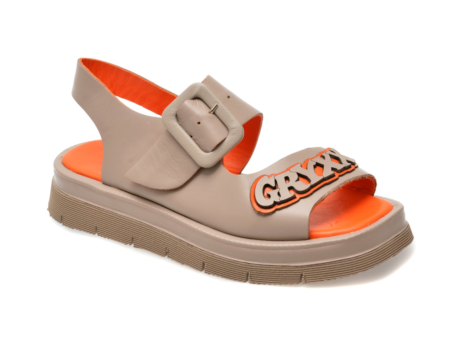 Sandale GRYXX gri, 159333, din piele naturala 1 Sandale GRYXX gri