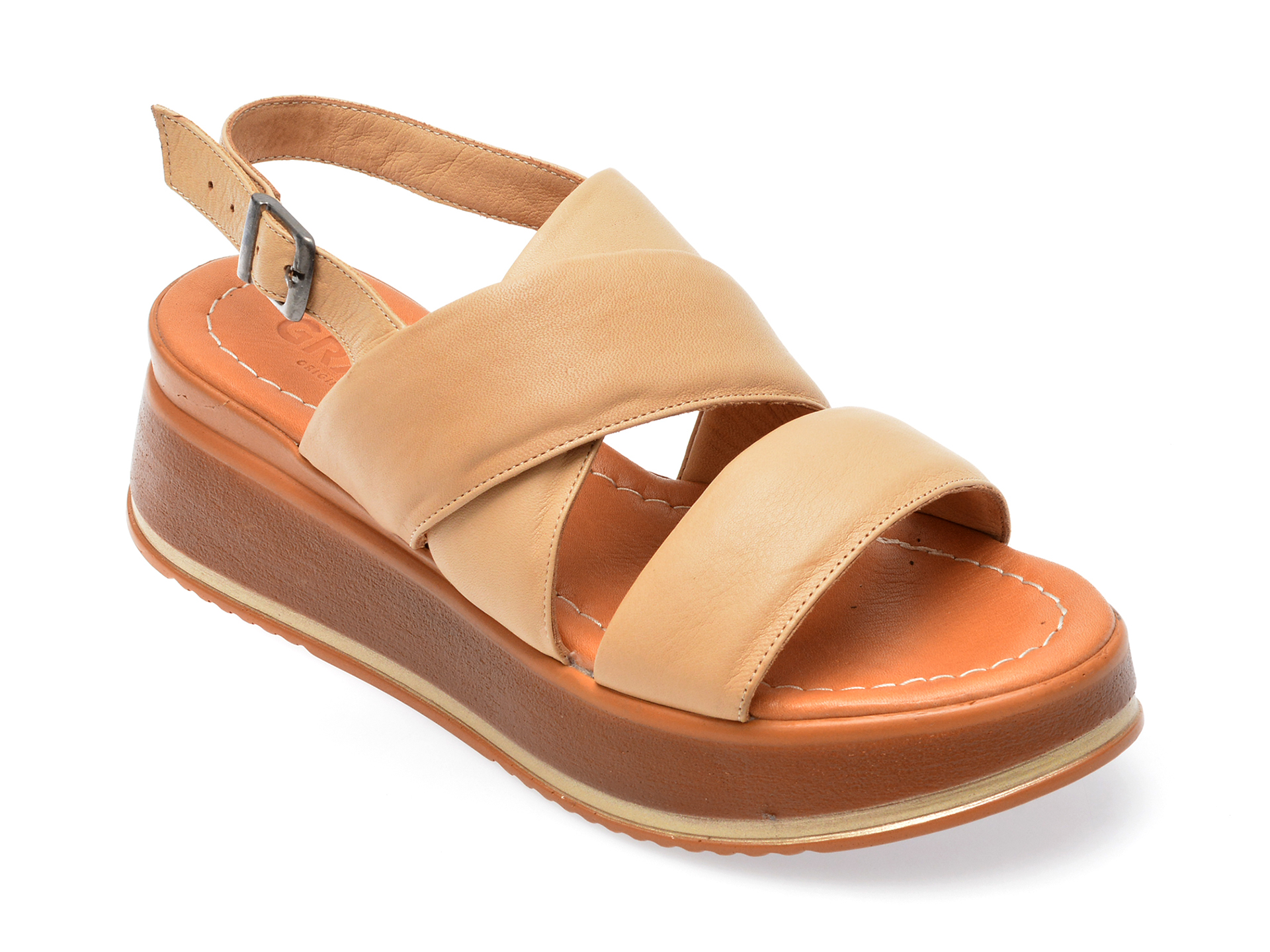 Sandale GRYXX gri, 2052, din piele naturala 1 Sandale GRYXX gri