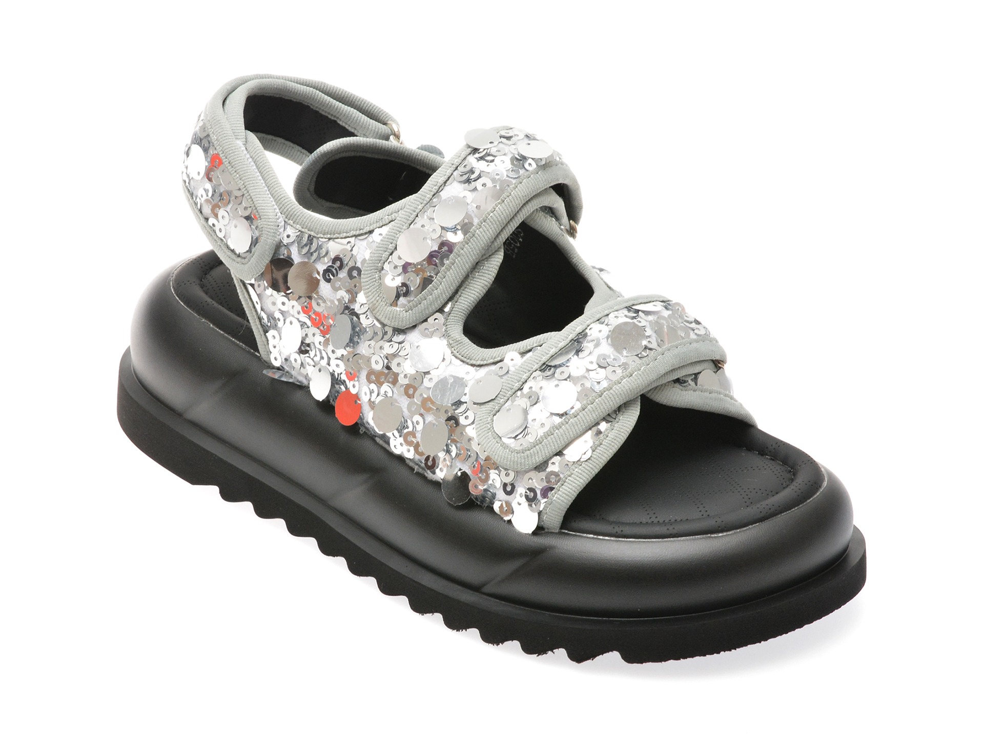 Sandale GRYXX gri, S005, din material textil 1 Sandale GRYXX gri