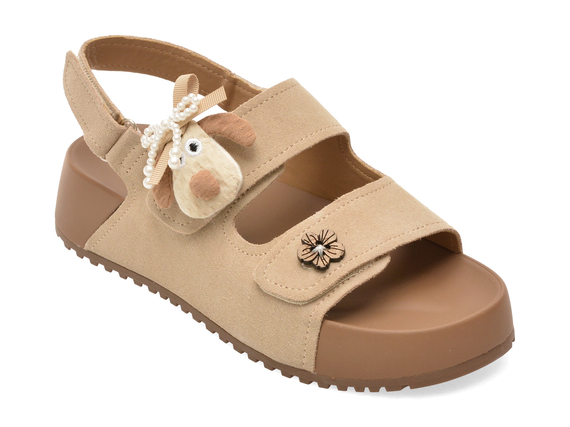 Sandale GRYXX gri, XJ022, din piele intoarsa 1 Sandale GRYXX gri
