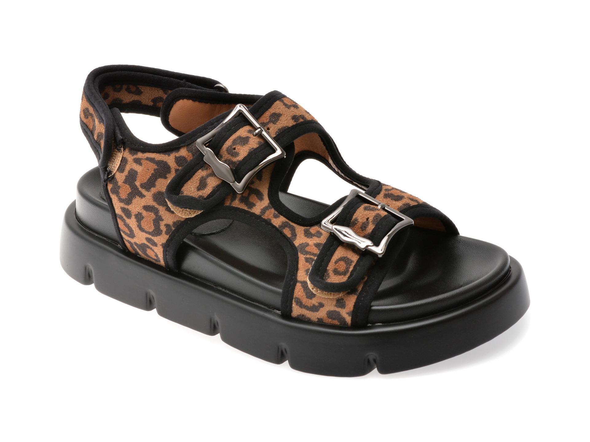 Sandale GRYXX maro, 1157D12, din piele intoarsa 1 Sandale GRYXX maro