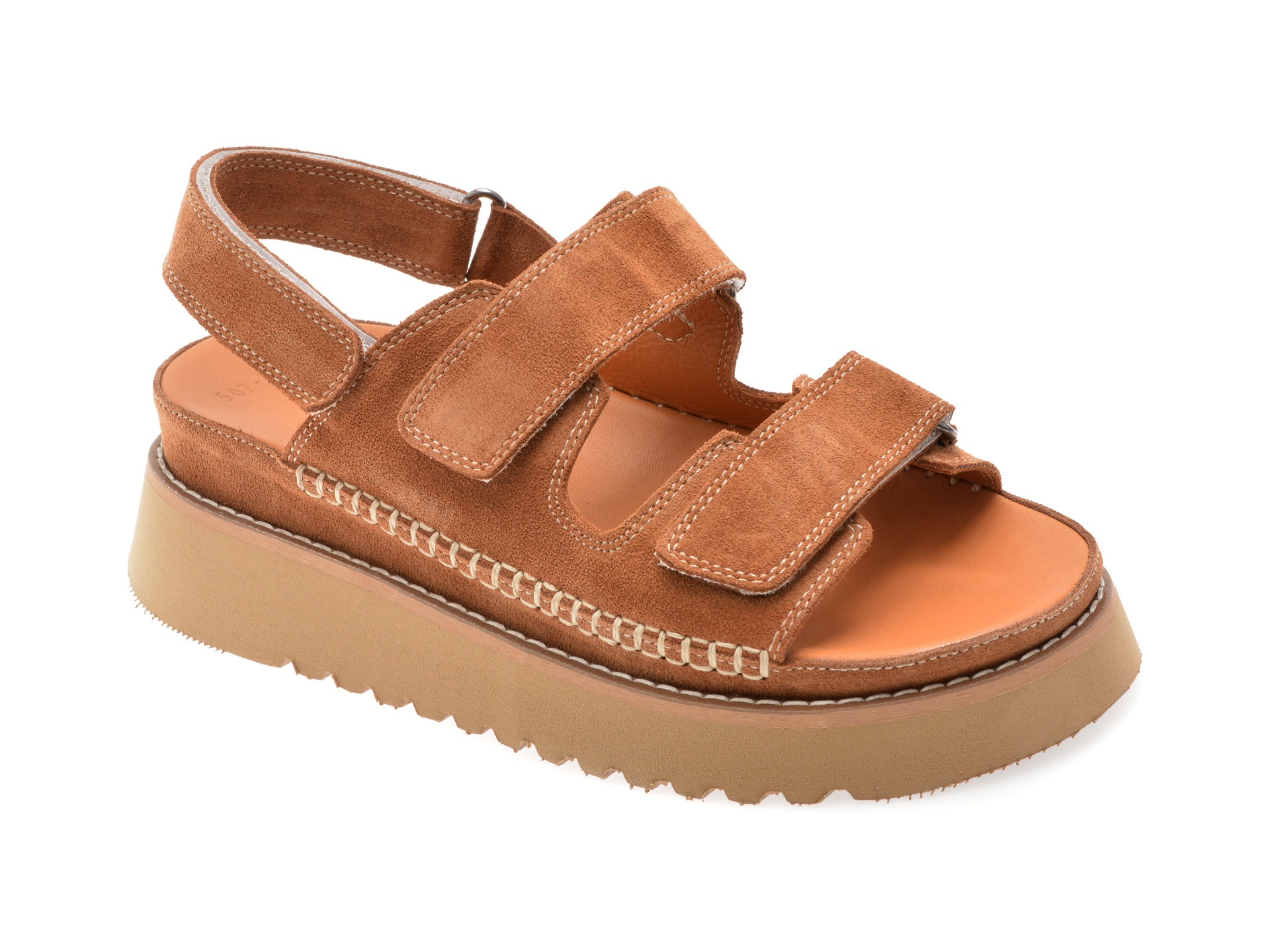 Sandale GRYXX maro, 5071003, din piele intoarsa 1 Sandale GRYXX maro