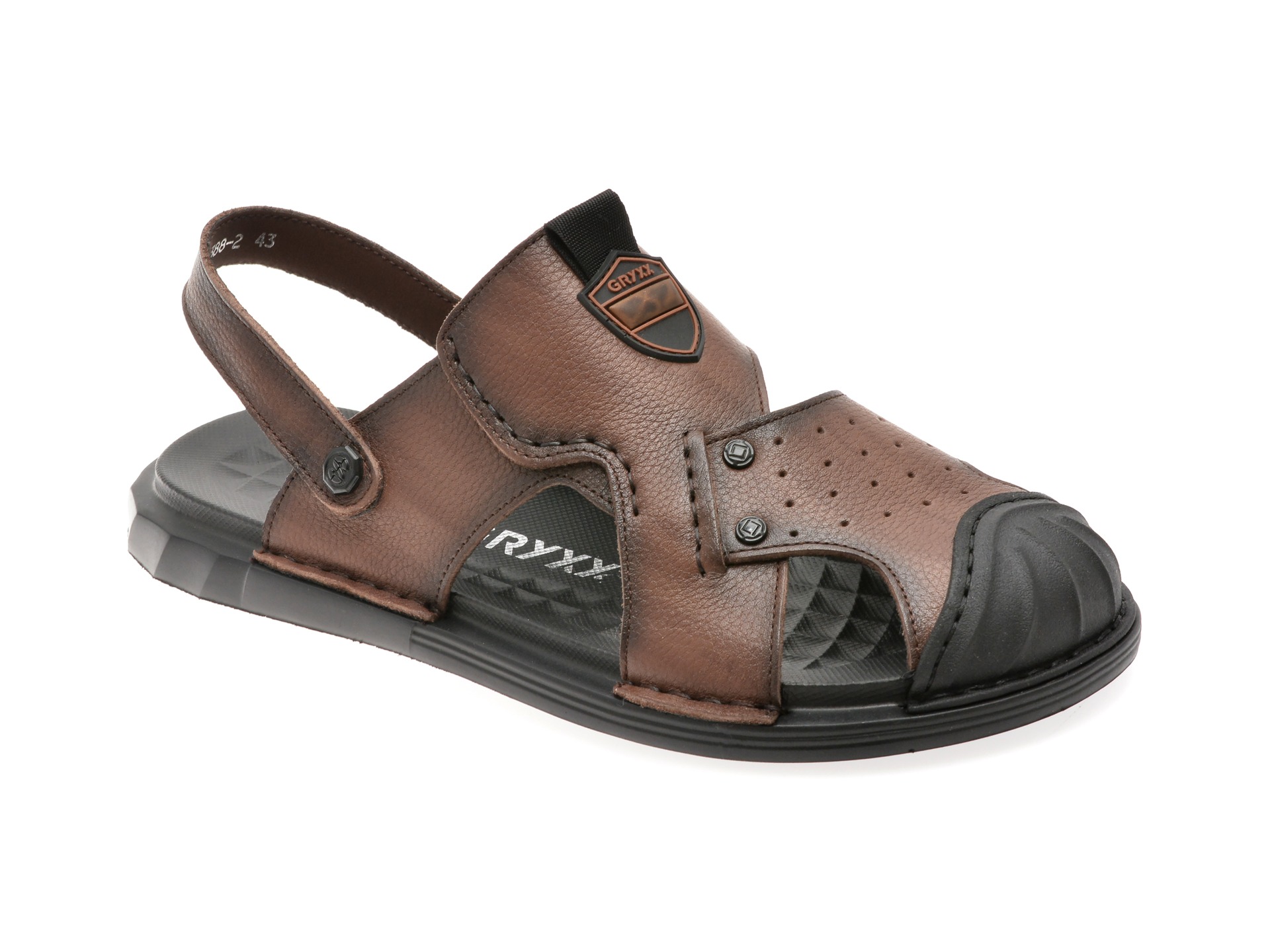 Sandale GRYXX maro, T6388, din piele naturala 1 Sandale GRYXX maro