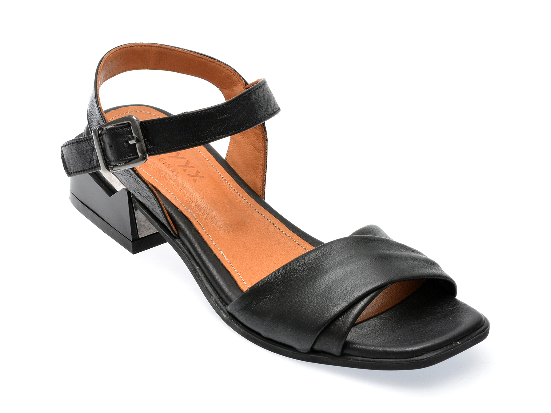 Sandale GRYXX negre, 102, din piele naturala 1 Sandale GRYXX negre