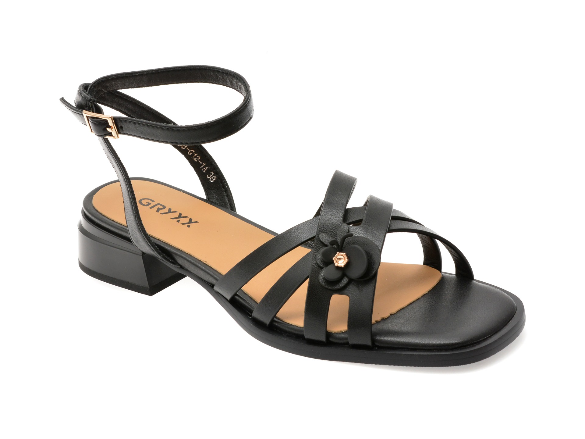 Sandale GRYXX negre, 1268G12, din piele naturala 1 Sandale GRYXX negre