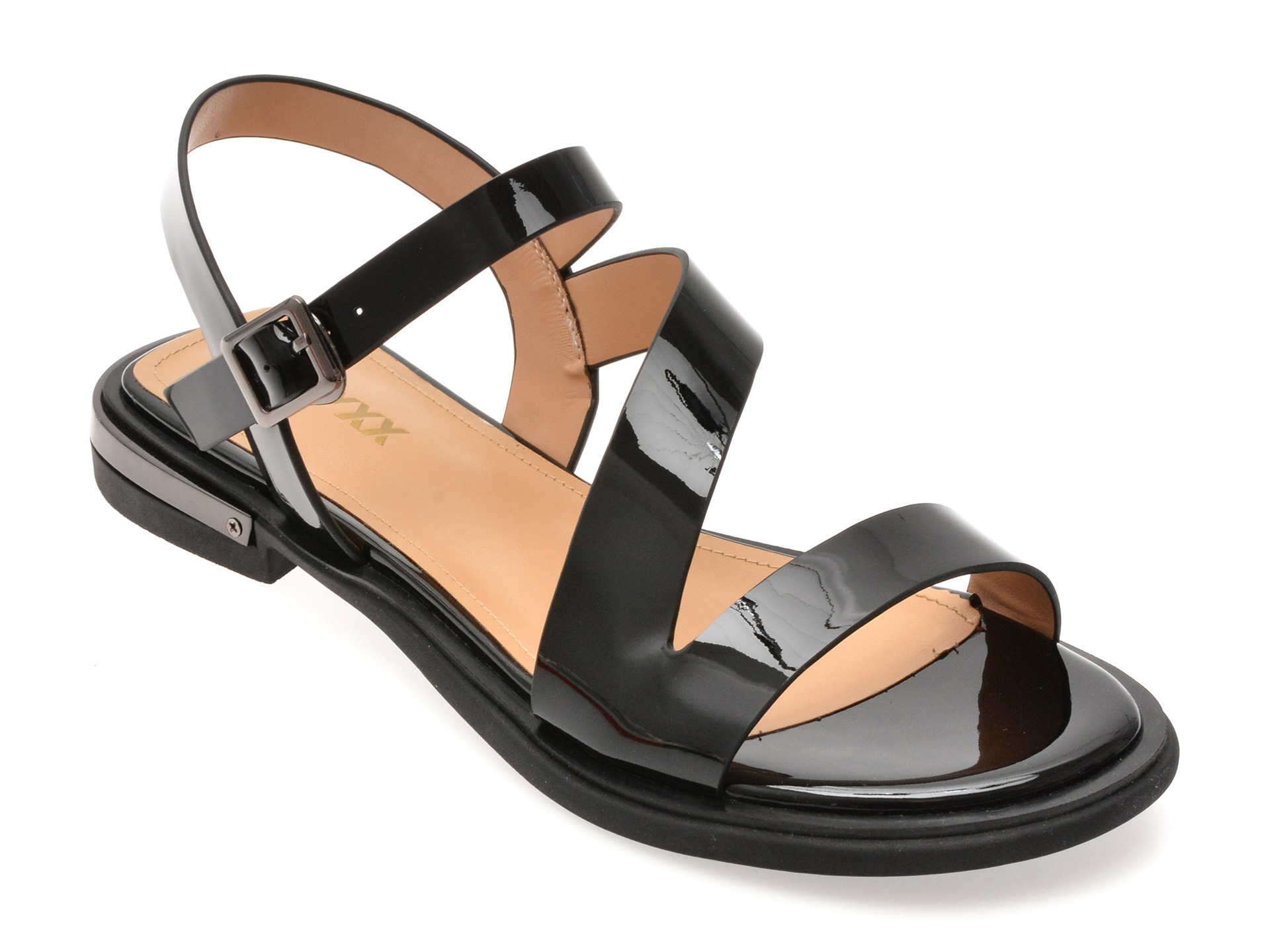 Sandale GRYXX negre, 1294, din piele naturala lacuita 1 Sandale GRYXX negre