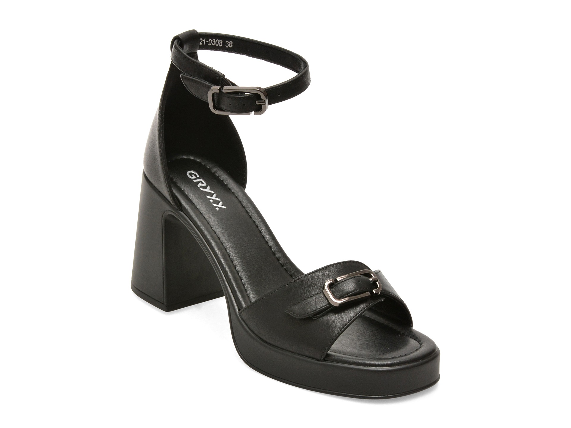 Sandale GRYXX negre, 1321D30, din piele naturala 1 Sandale GRYXX negre