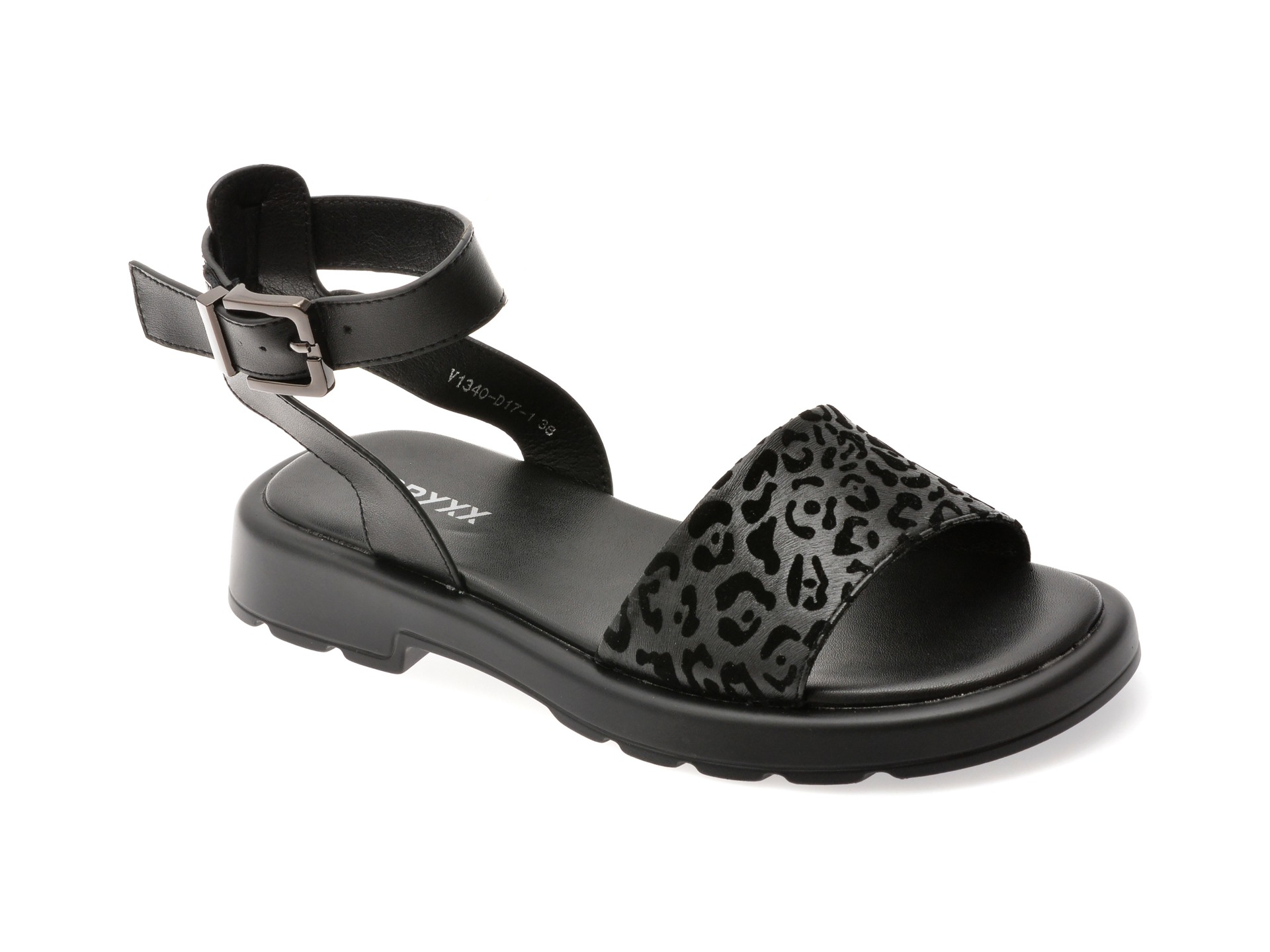 Sandale GRYXX negre, 1340D17, din piele naturala 1 Sandale GRYXX negre
