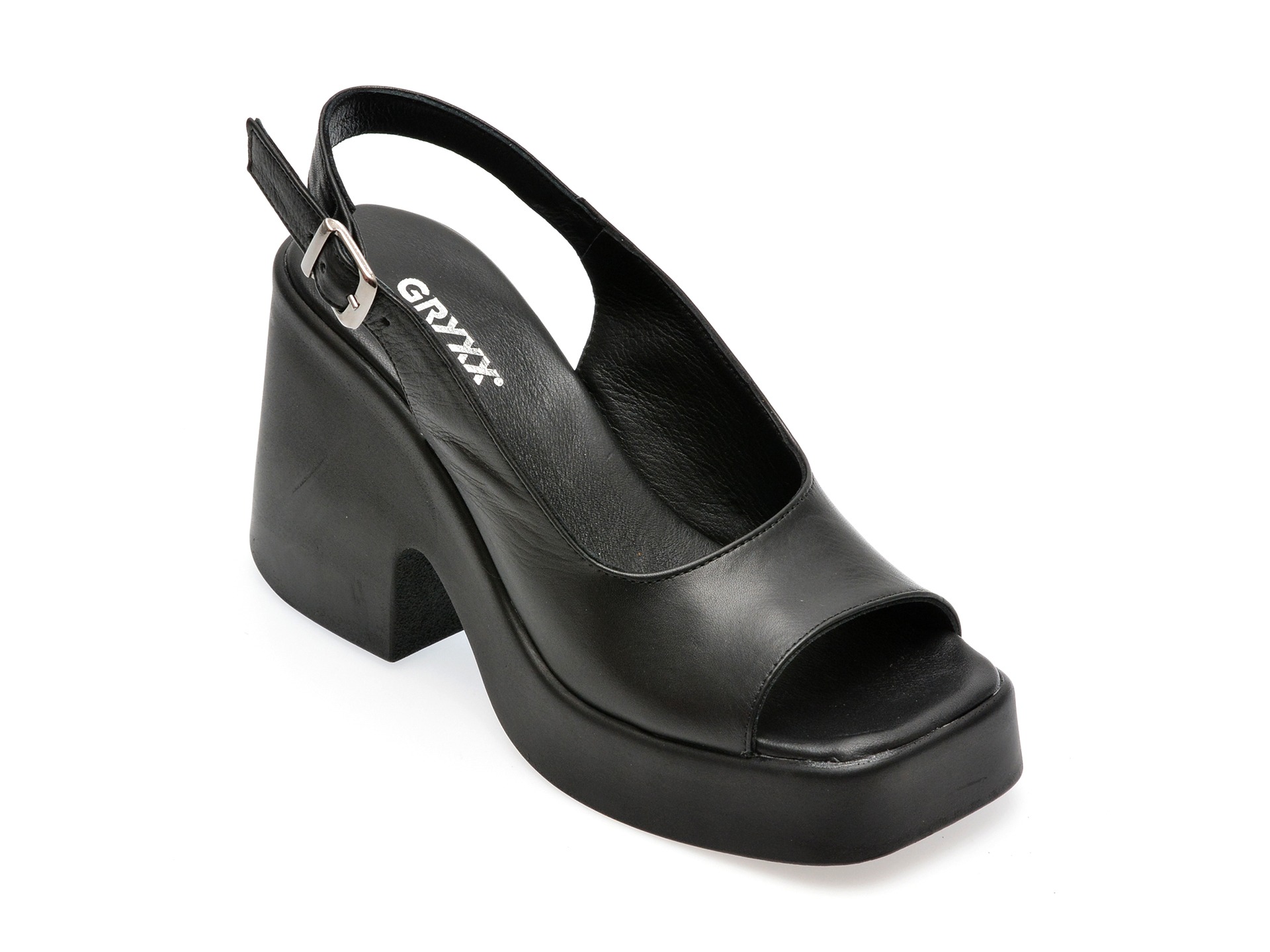 Sandale GRYXX negre, 135555, din piele naturala 1 Sandale GRYXX negre