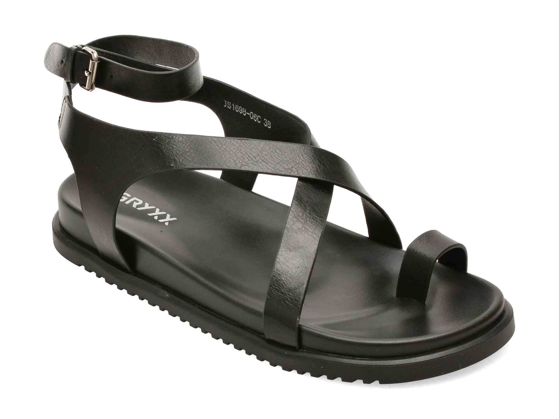 Sandale GRYXX negre, 1698, din piele naturala 1 Sandale GRYXX negre