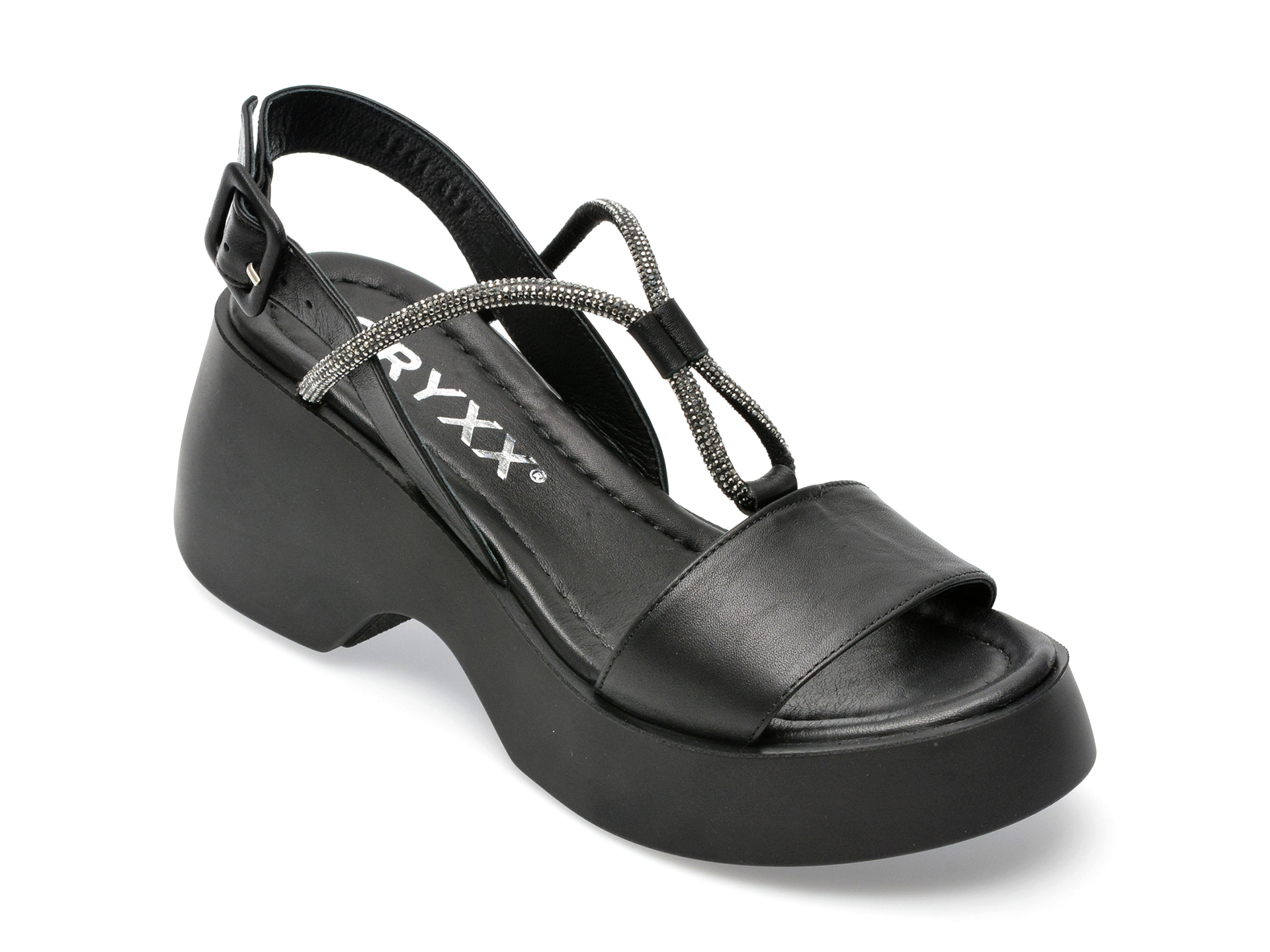 Sandale GRYXX negre, 1913261, din piele naturala 1 Sandale GRYXX negre