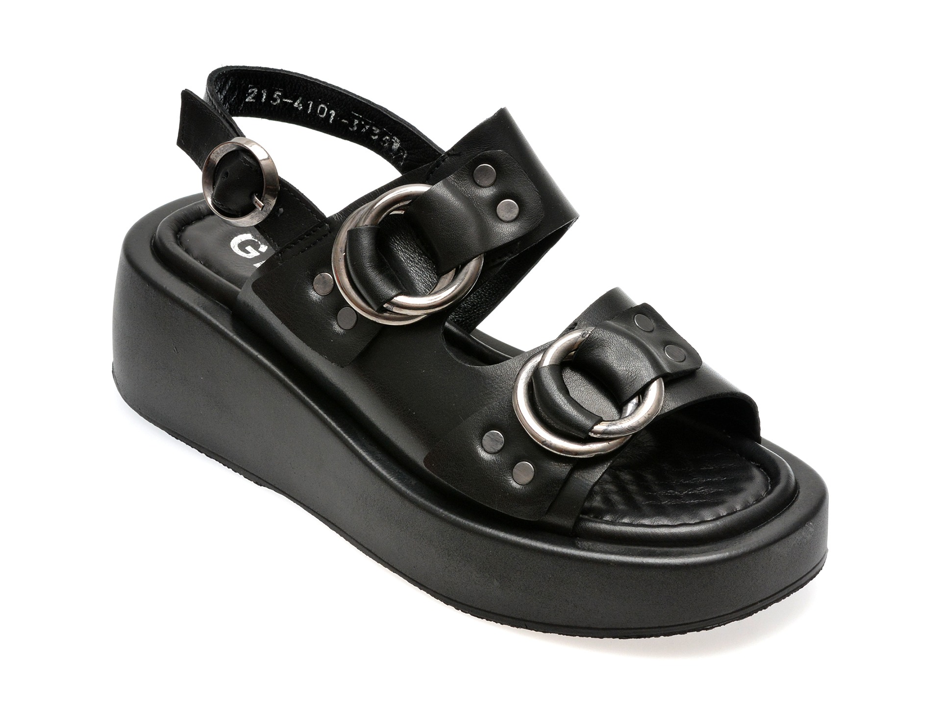 Sandale GRYXX negre, 215101, din piele naturala 1 Sandale GRYXX negre