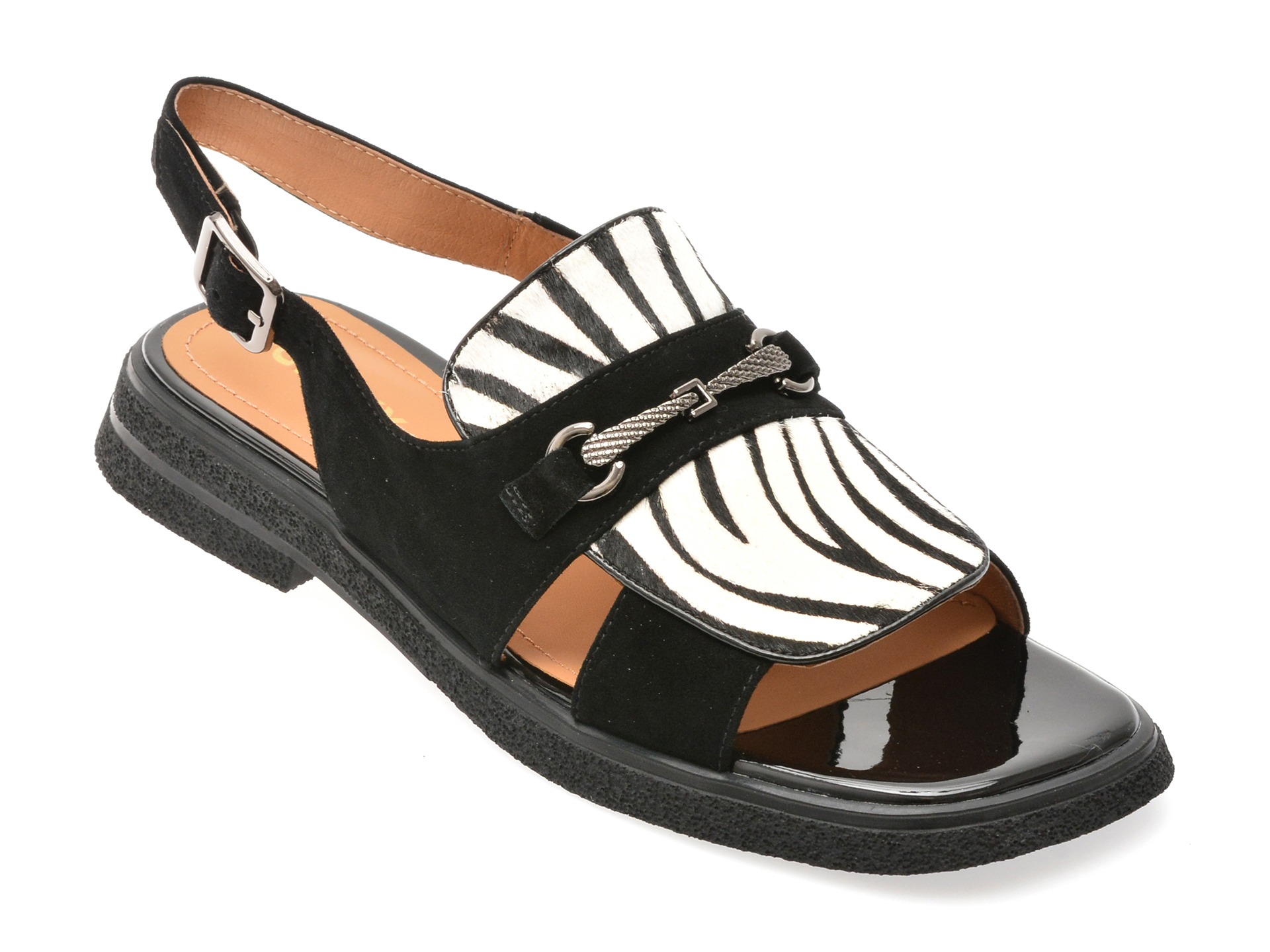 Sandale GRYXX negre, 22L914, din piele intoarsa 1 Sandale GRYXX negre