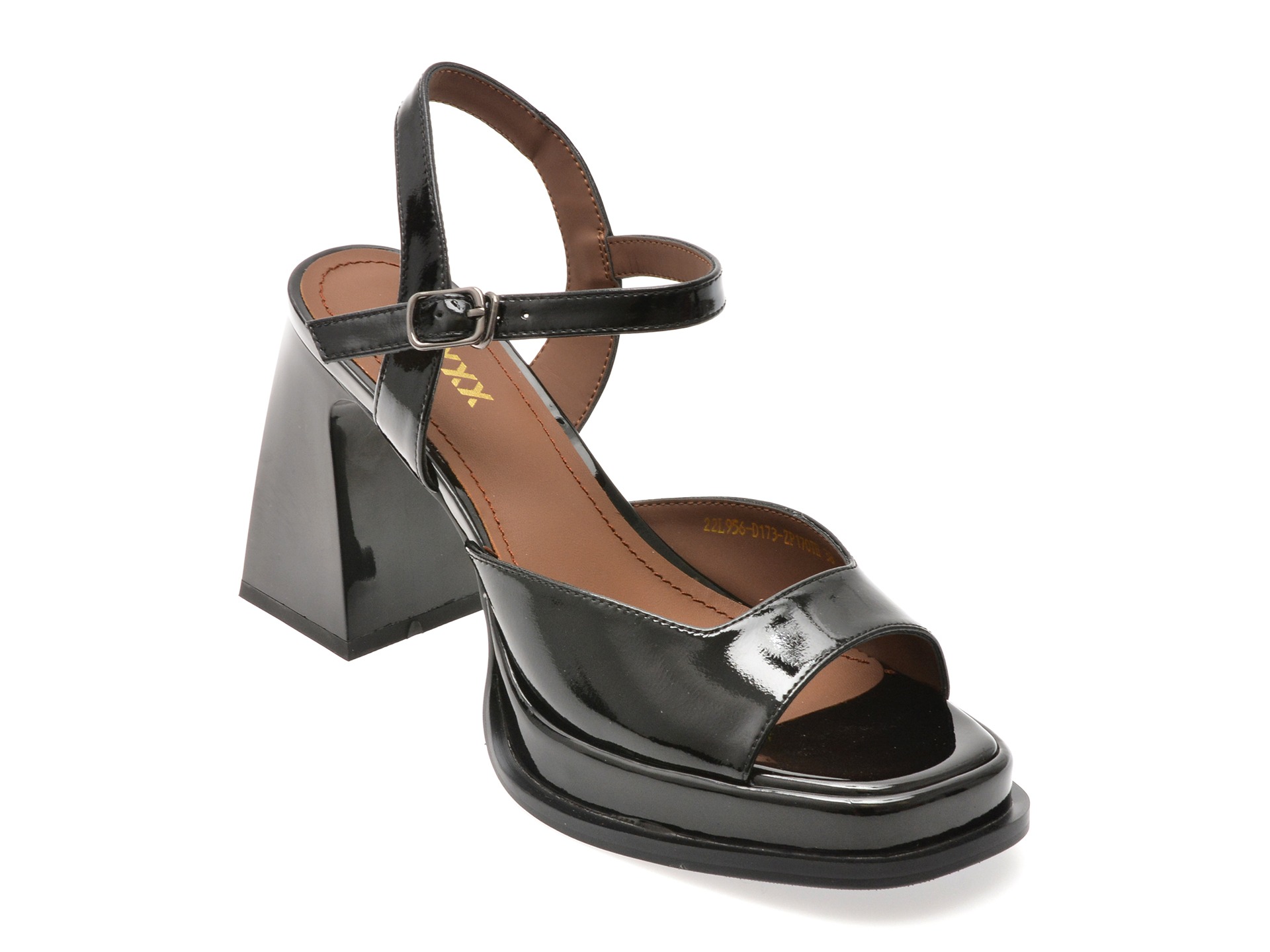 Sandale GRYXX negre, 22L956, din piele naturala lacuita 1 Sandale GRYXX negre