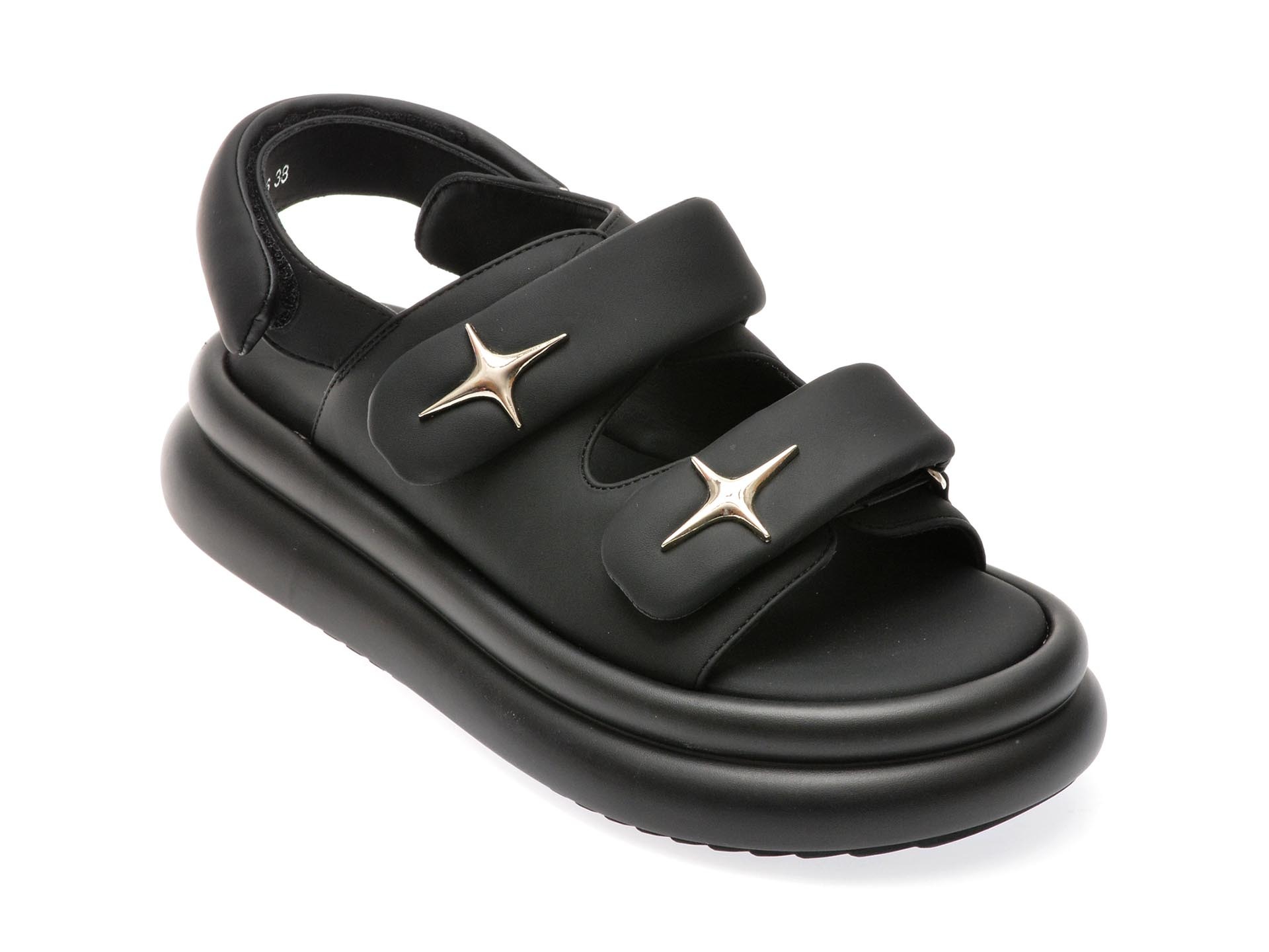 Sandale GRYXX negre, 23016, din piele ecologica 1 Sandale GRYXX negre