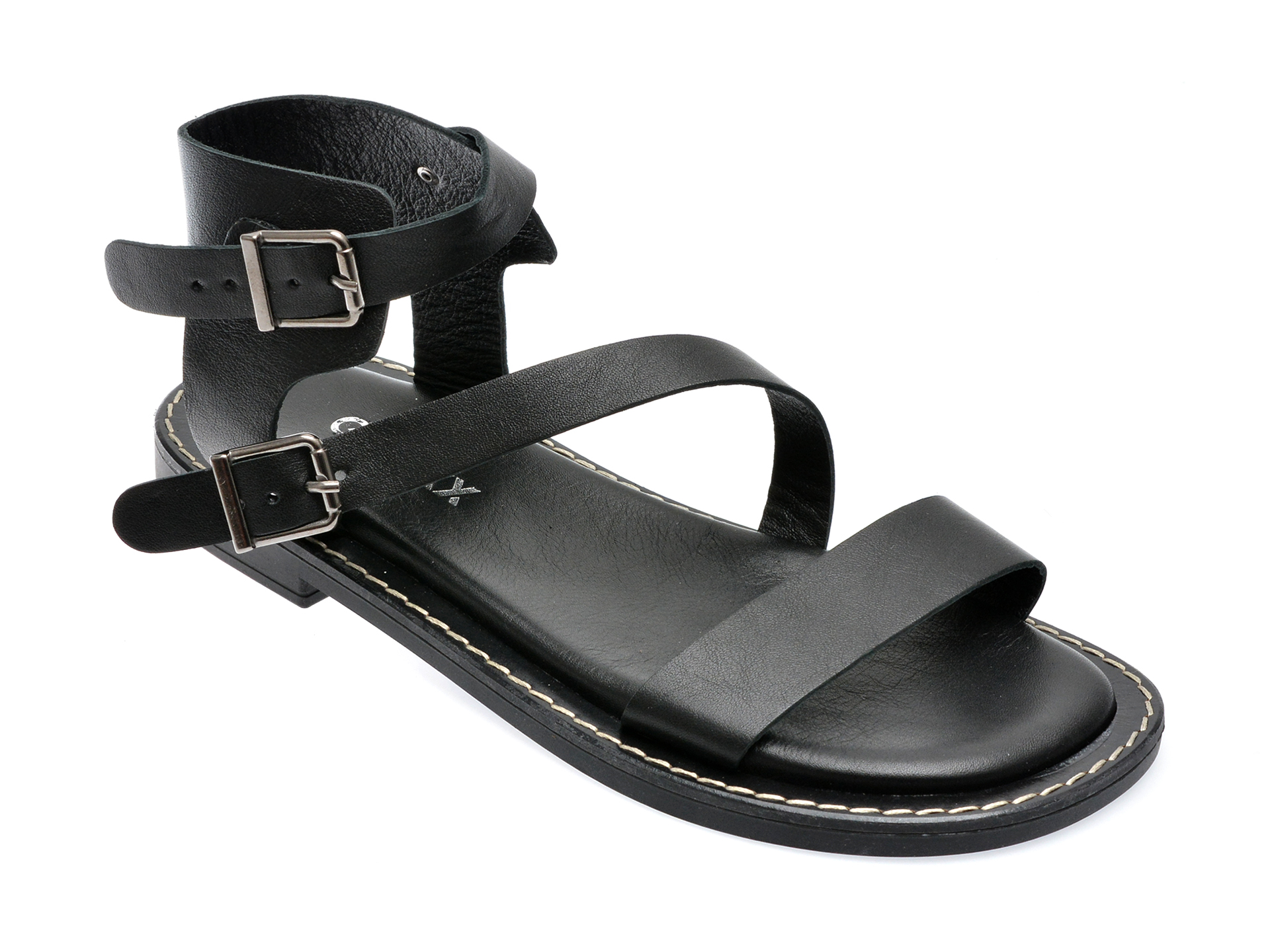 Sandale GRYXX negre, 2302, din piele naturala 1 Sandale GRYXX negre