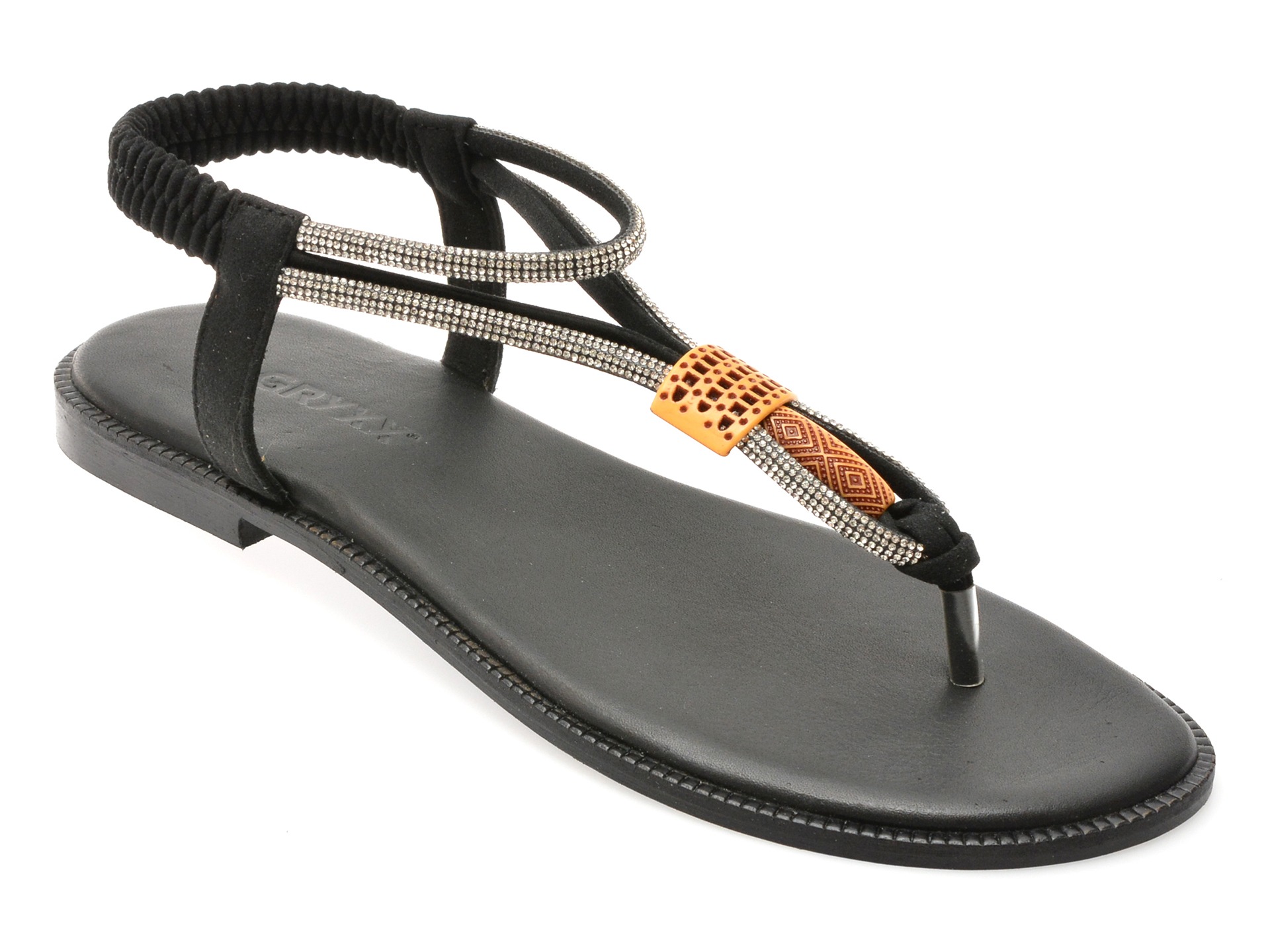 Sandale GRYXX negre, 235810, din piele ecologica 1 Sandale GRYXX negre