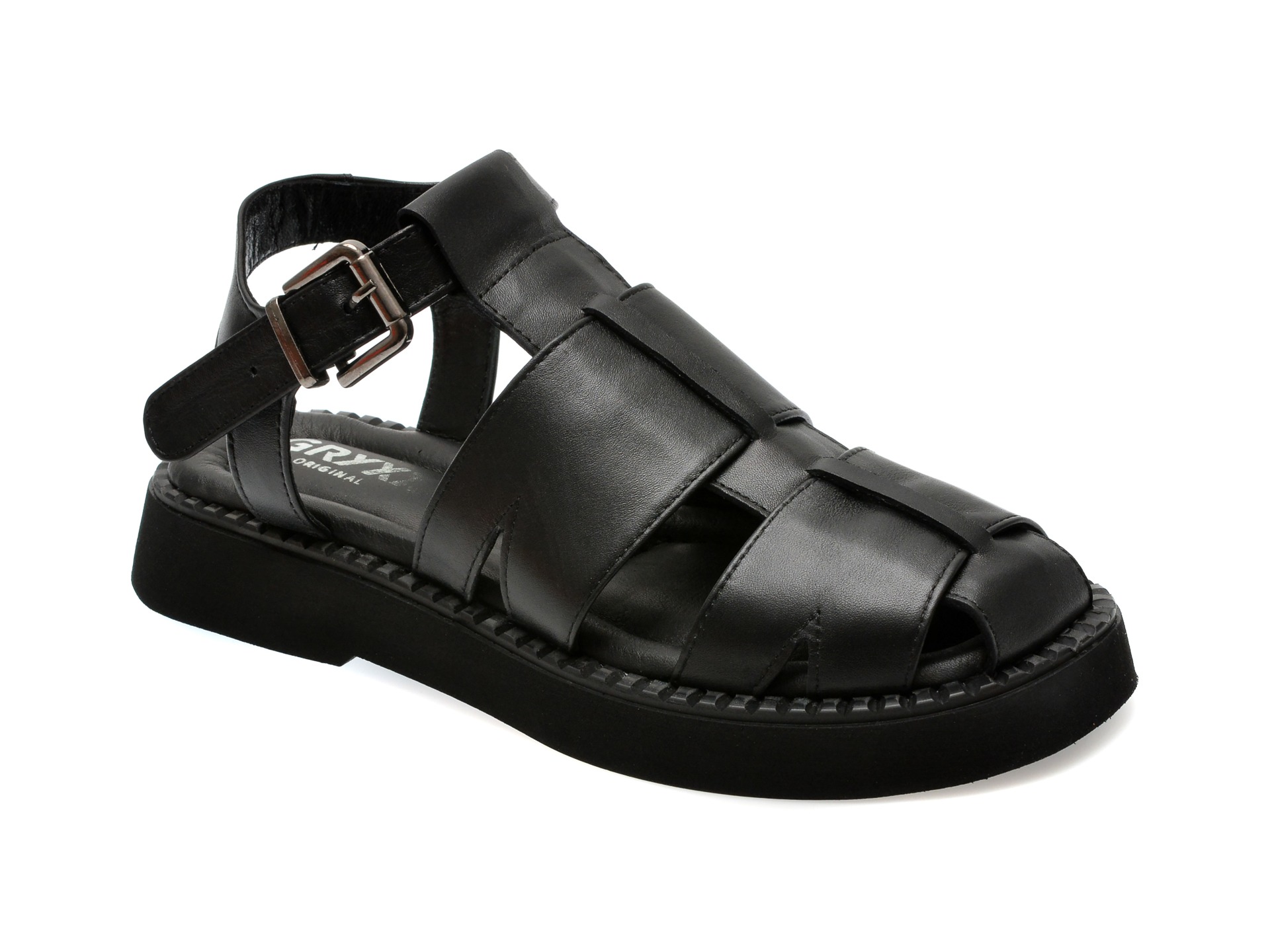 Sandale GRYXX negre, 276, din piele naturala 1 Sandale GRYXX negre