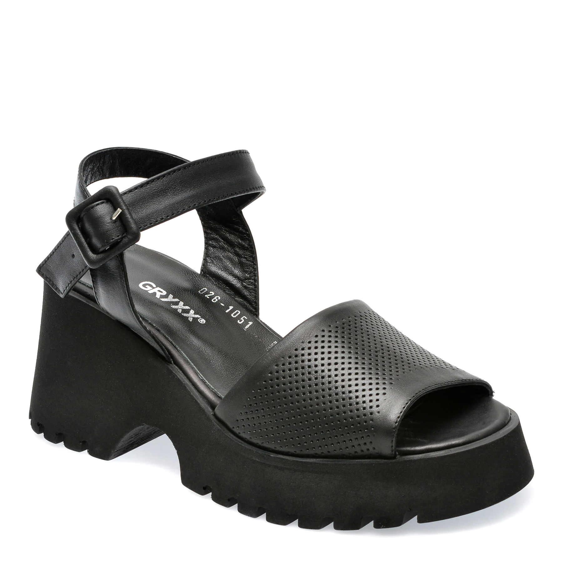 Sandale GRYXX negre, 291051, din piele naturala 1 Sandale GRYXX negre