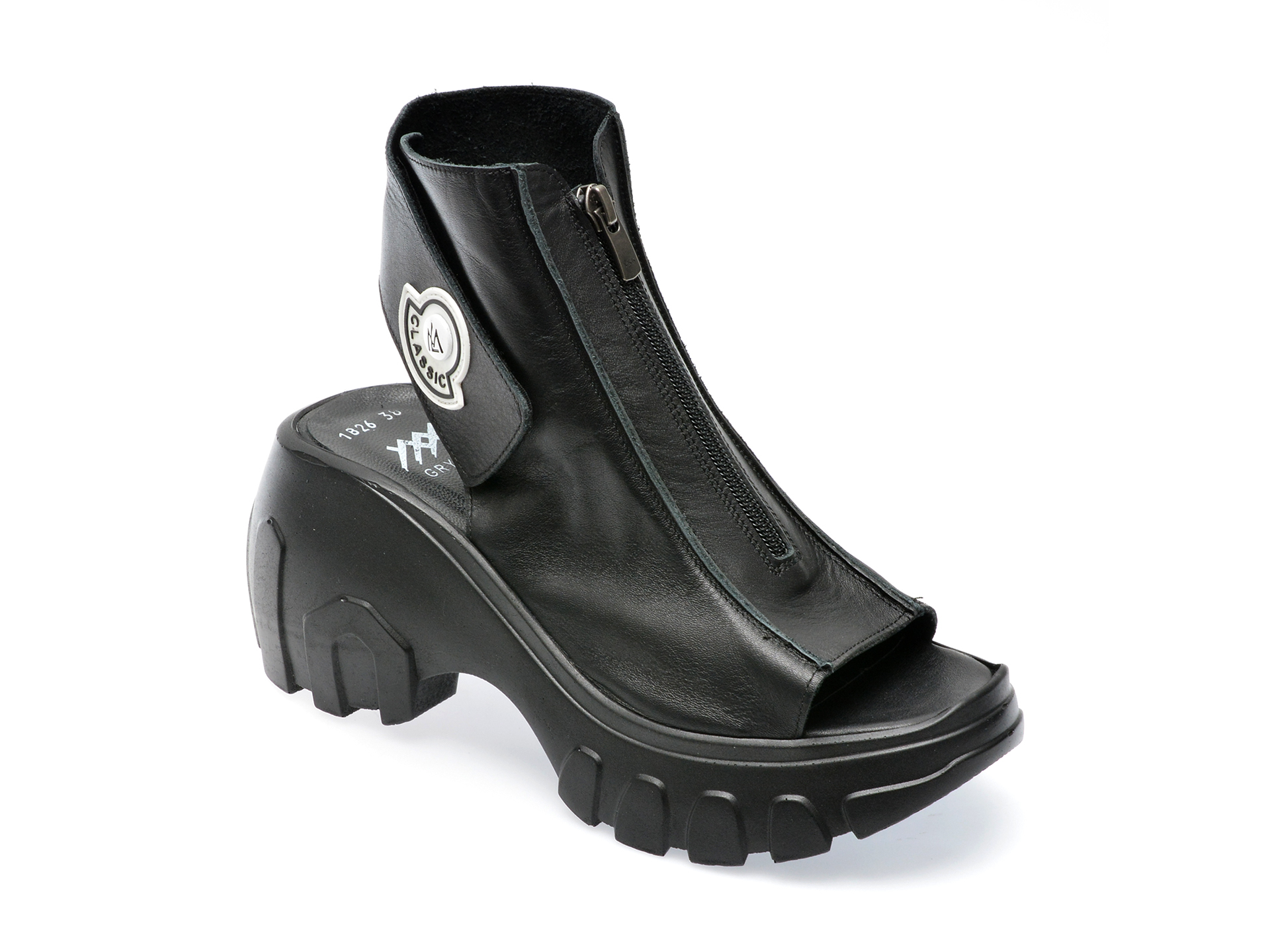 Sandale GRYXX negre, 2911826, din piele naturala 1 Sandale GRYXX negre