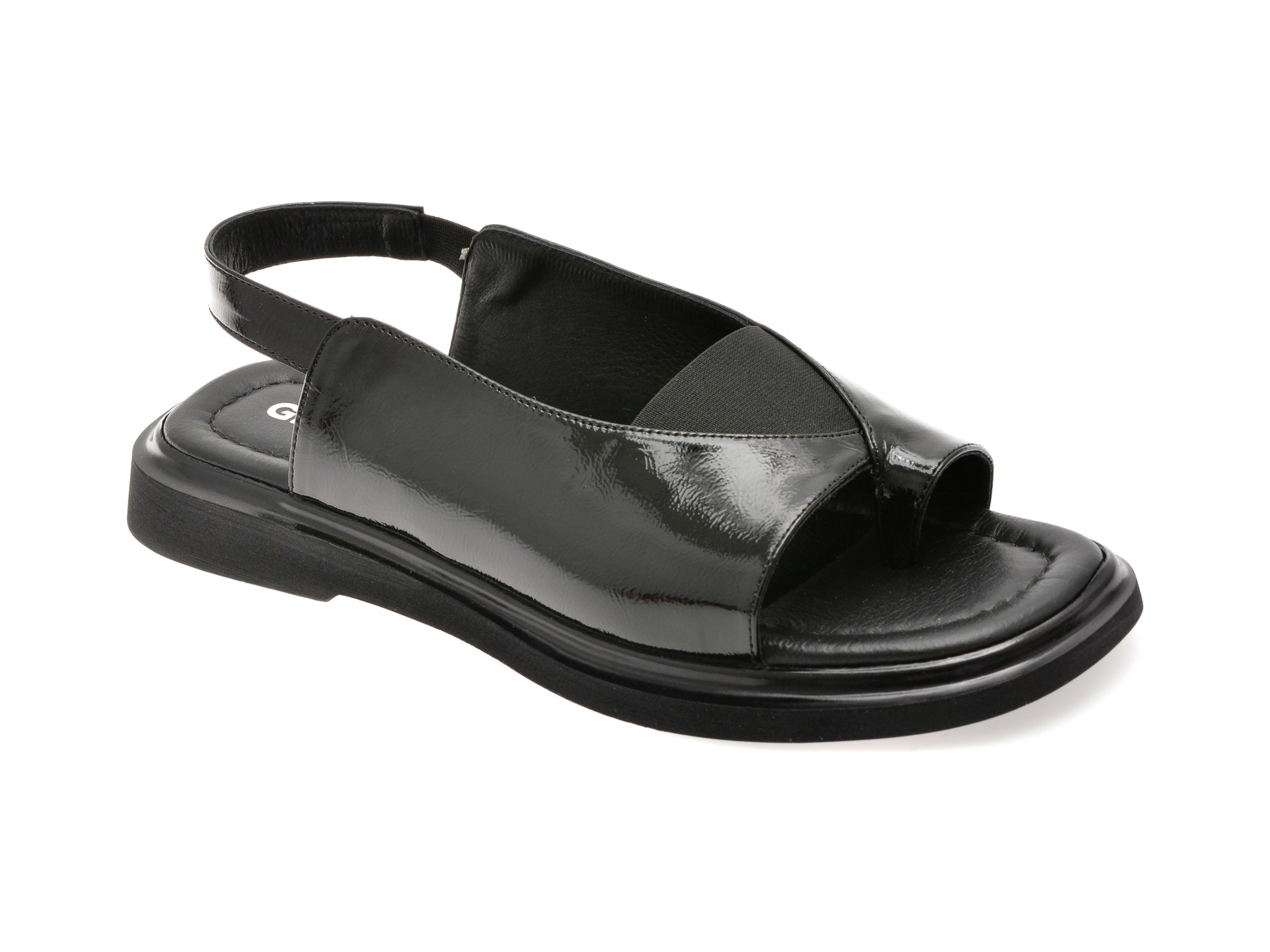 Sandale GRYXX negre, 341123, din piele naturala lacuita 1 Sandale GRYXX negre