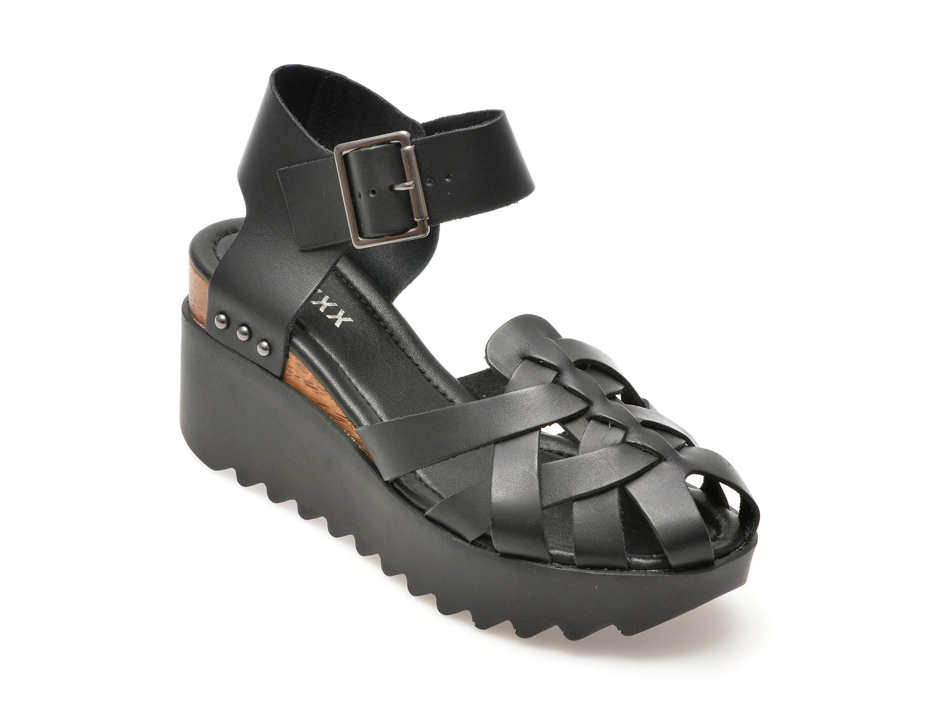 Sandale GRYXX negre, 353002, din piele naturala 1 Sandale GRYXX negre