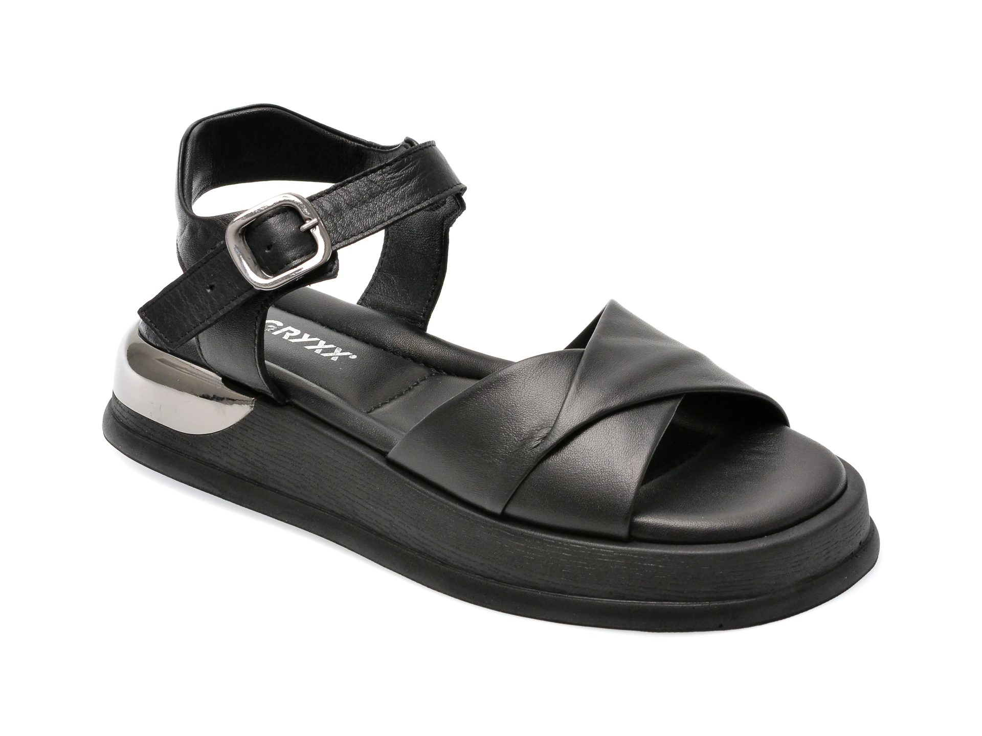 Sandale GRYXX negre, 381M6, din piele naturala 1 Sandale GRYXX negre