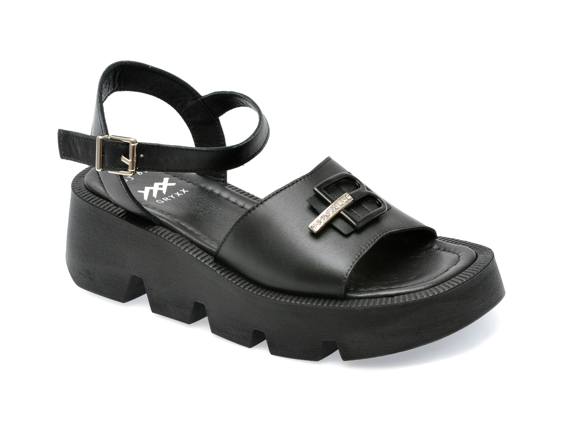 Sandale GRYXX negre, 394553, din piele naturala 1 Sandale GRYXX negre