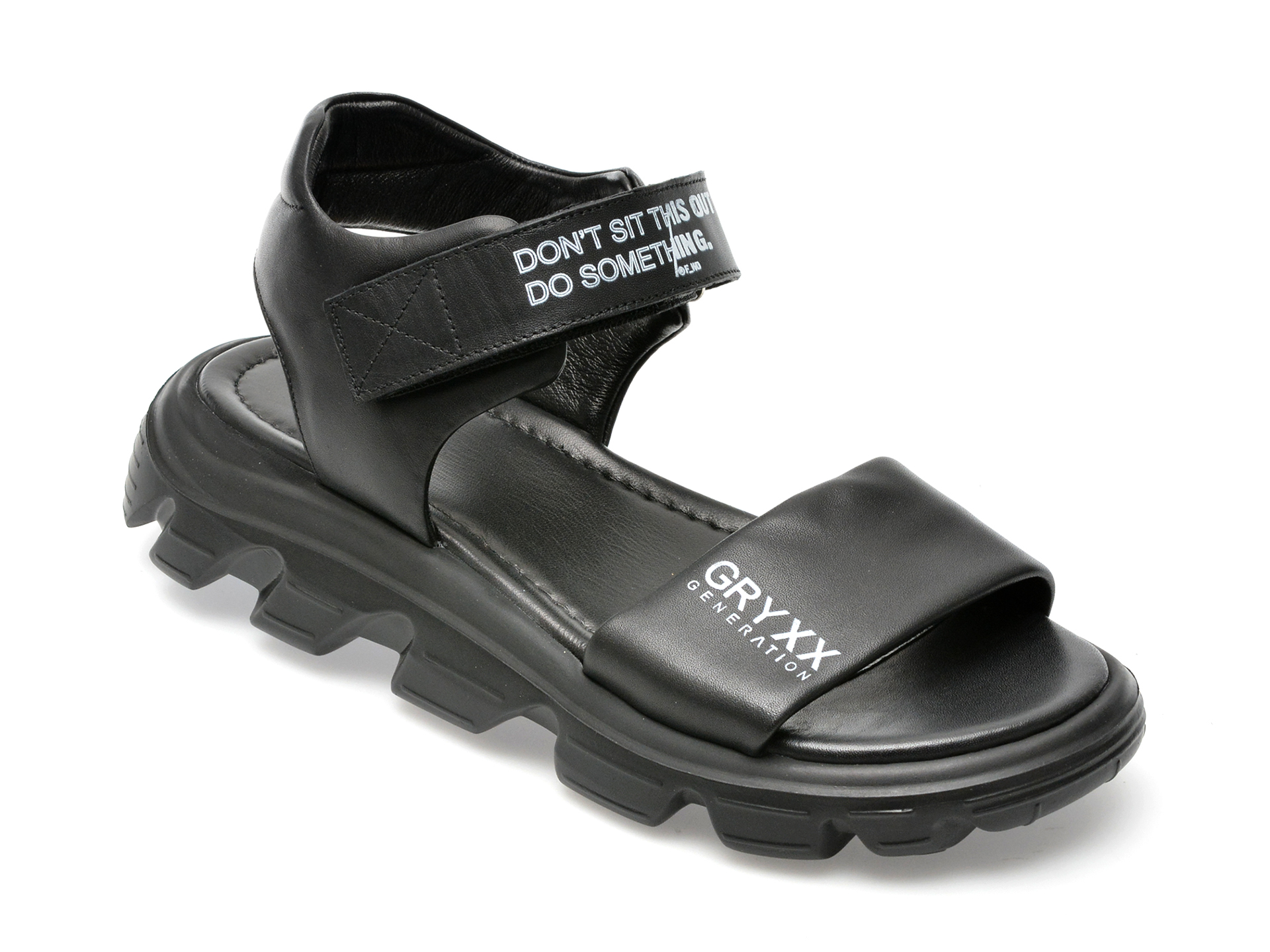 Sandale GRYXX negre, 49601, din piele naturala 1 Sandale GRYXX negre