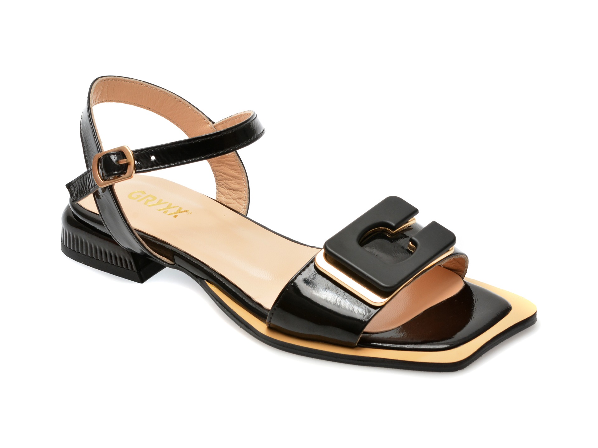 Sandale GRYXX negre, 527255, din piele naturala 1 Sandale GRYXX negre