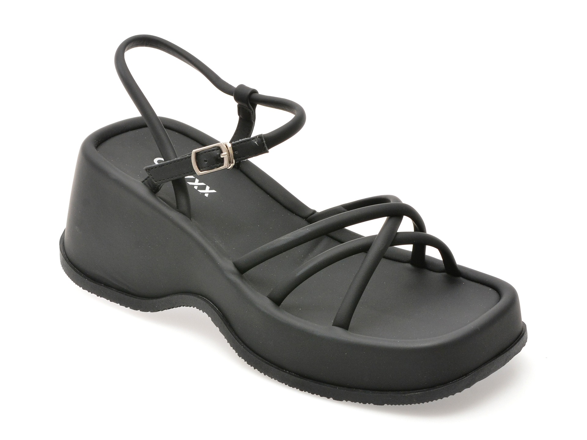 Sandale GRYXX negre, 5302, din piele ecologica 1 Sandale GRYXX negre