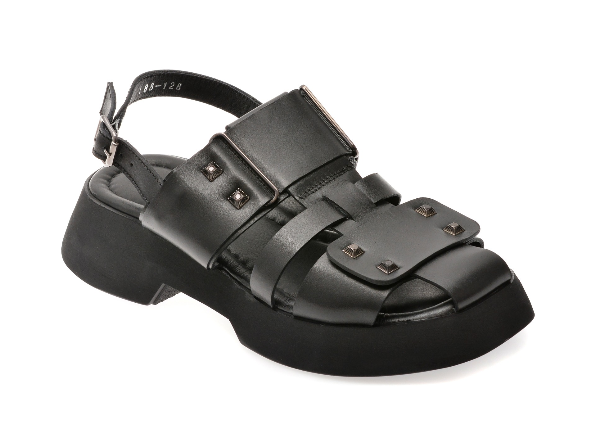 Sandale GRYXX negre, 532188, din piele naturala 1 Sandale GRYXX negre