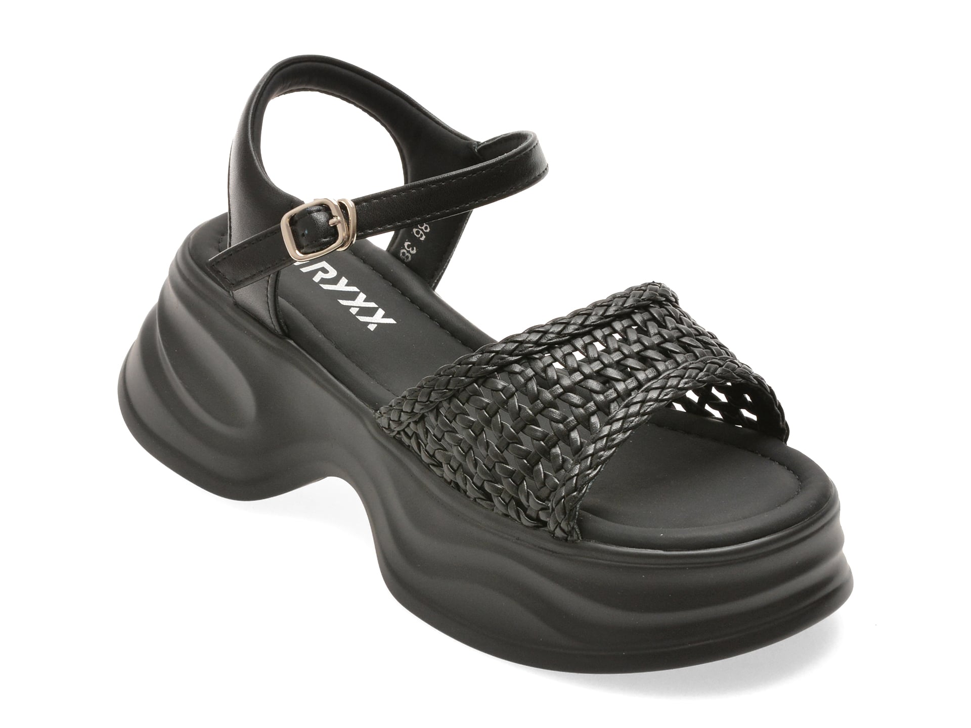 Sandale GRYXX negre, 550886, din piele ecologica 1 Sandale GRYXX negre
