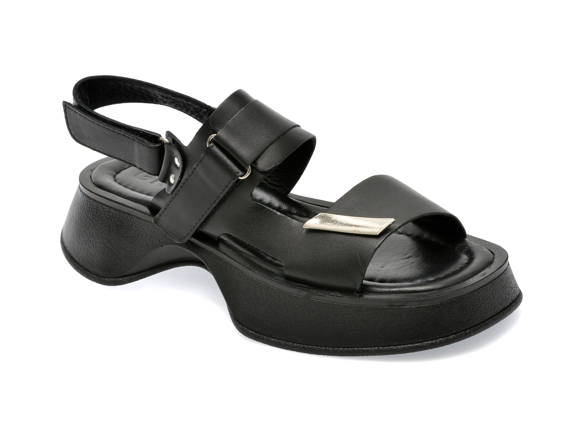 Sandale GRYXX negre, 55248, din piele naturala 1 Sandale GRYXX negre