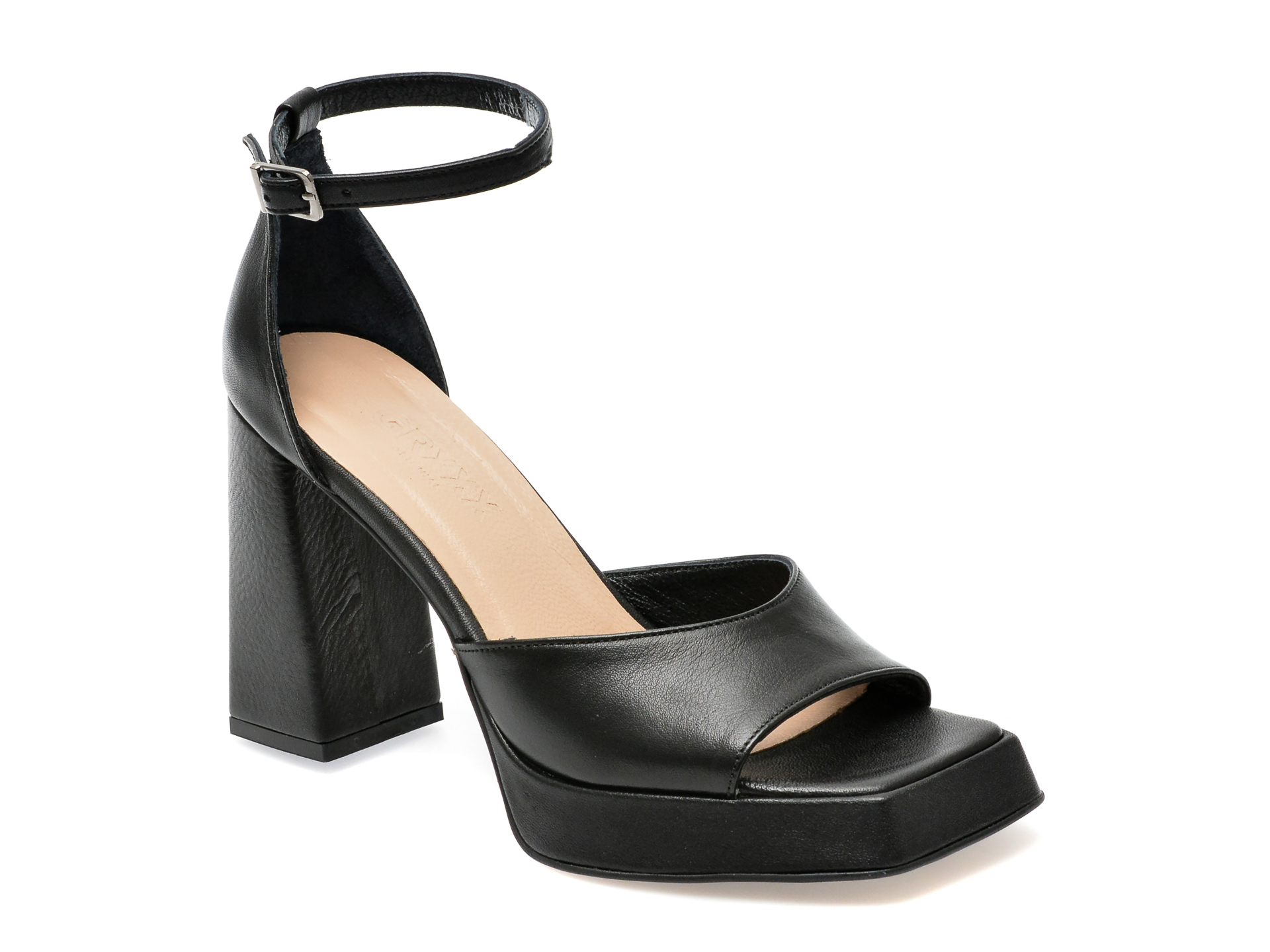 Sandale GRYXX negre, 584, din piele naturala 1 Sandale GRYXX negre