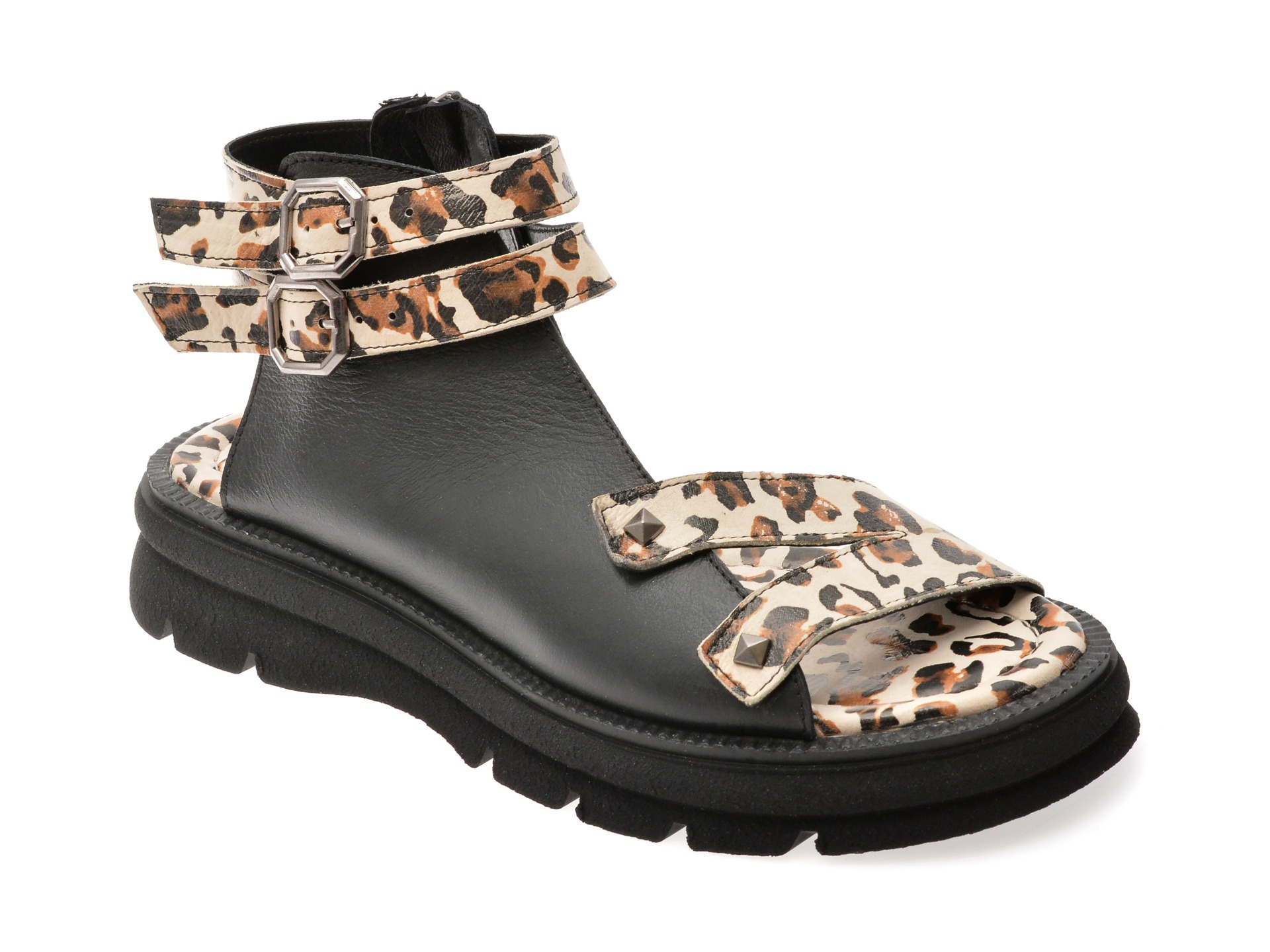 Sandale GRYXX negre, 6062453, din piele naturala 1 Sandale GRYXX negre