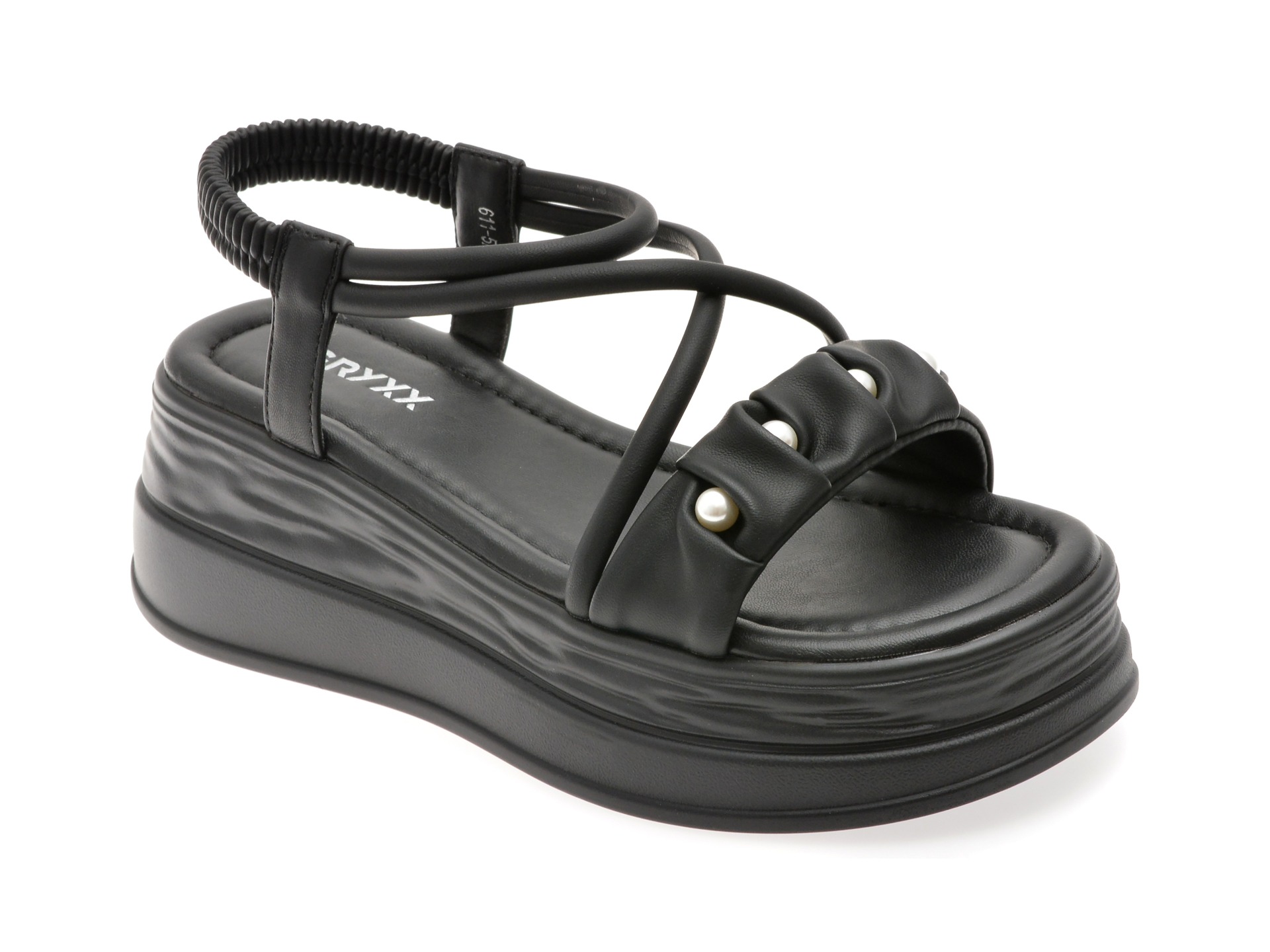 Sandale GRYXX negre, 611, din piele ecologica 1 Sandale GRYXX negre