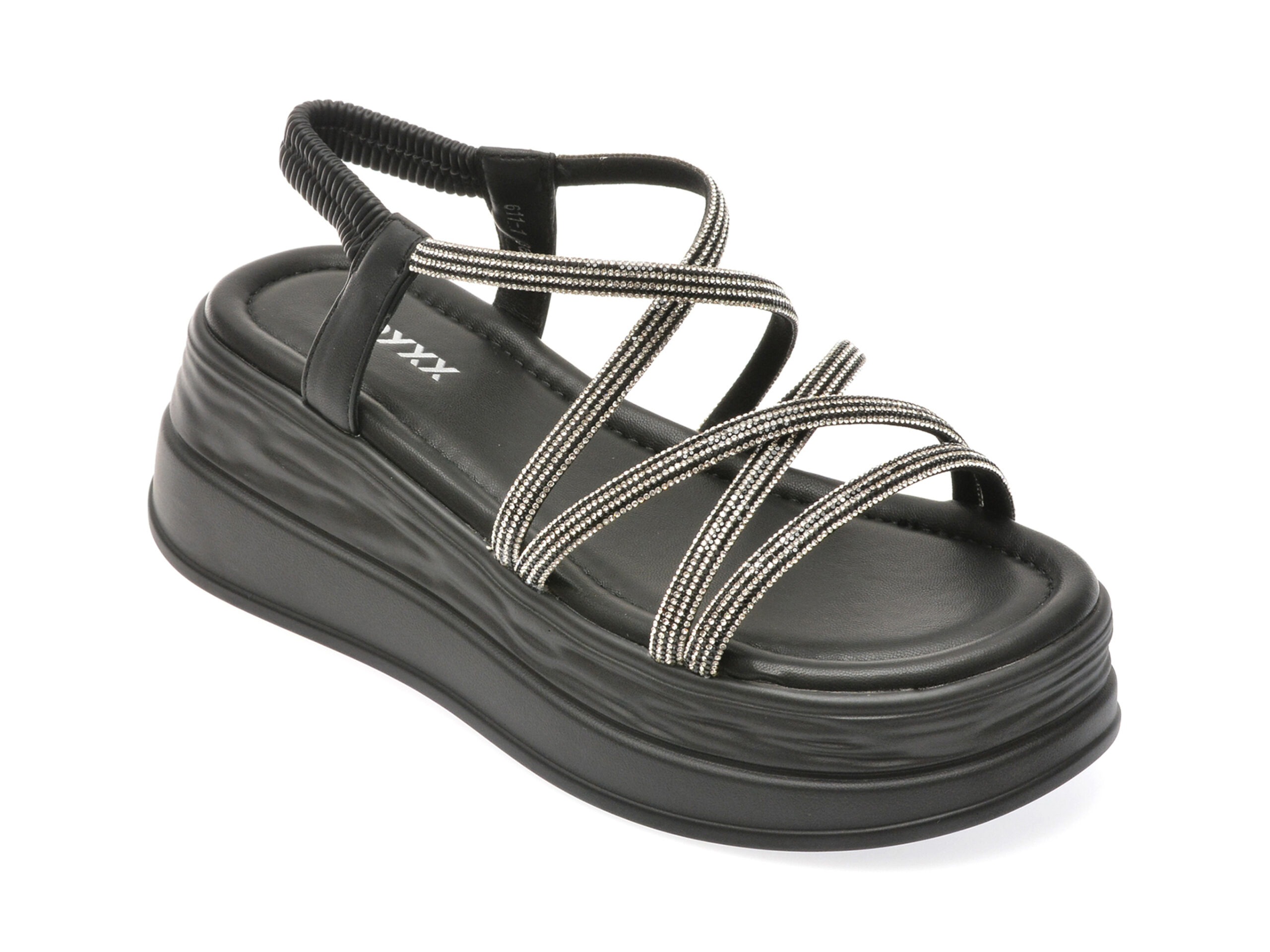 Sandale GRYXX negre, 6111, din piele ecologica 1 Sandale GRYXX negre