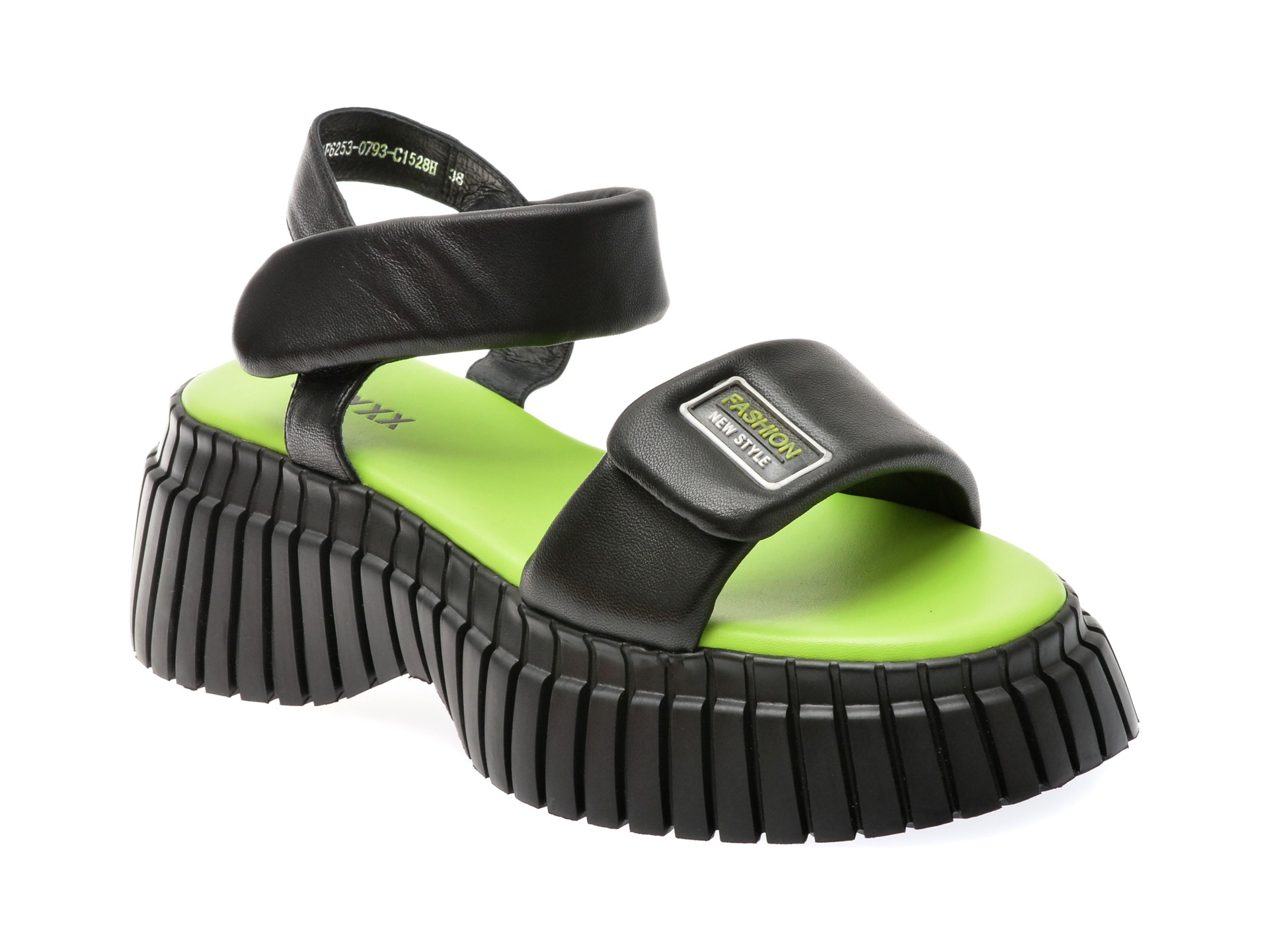 Sandale GRYXX negre, 6253, din piele naturala 1 Sandale GRYXX negre